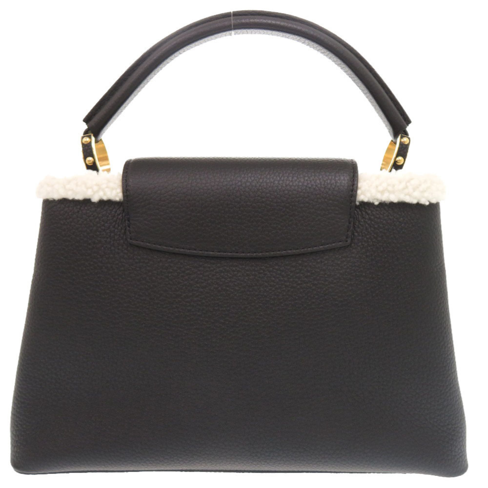Louis Vuitton Black Leather Handbag (Pre-Owned)