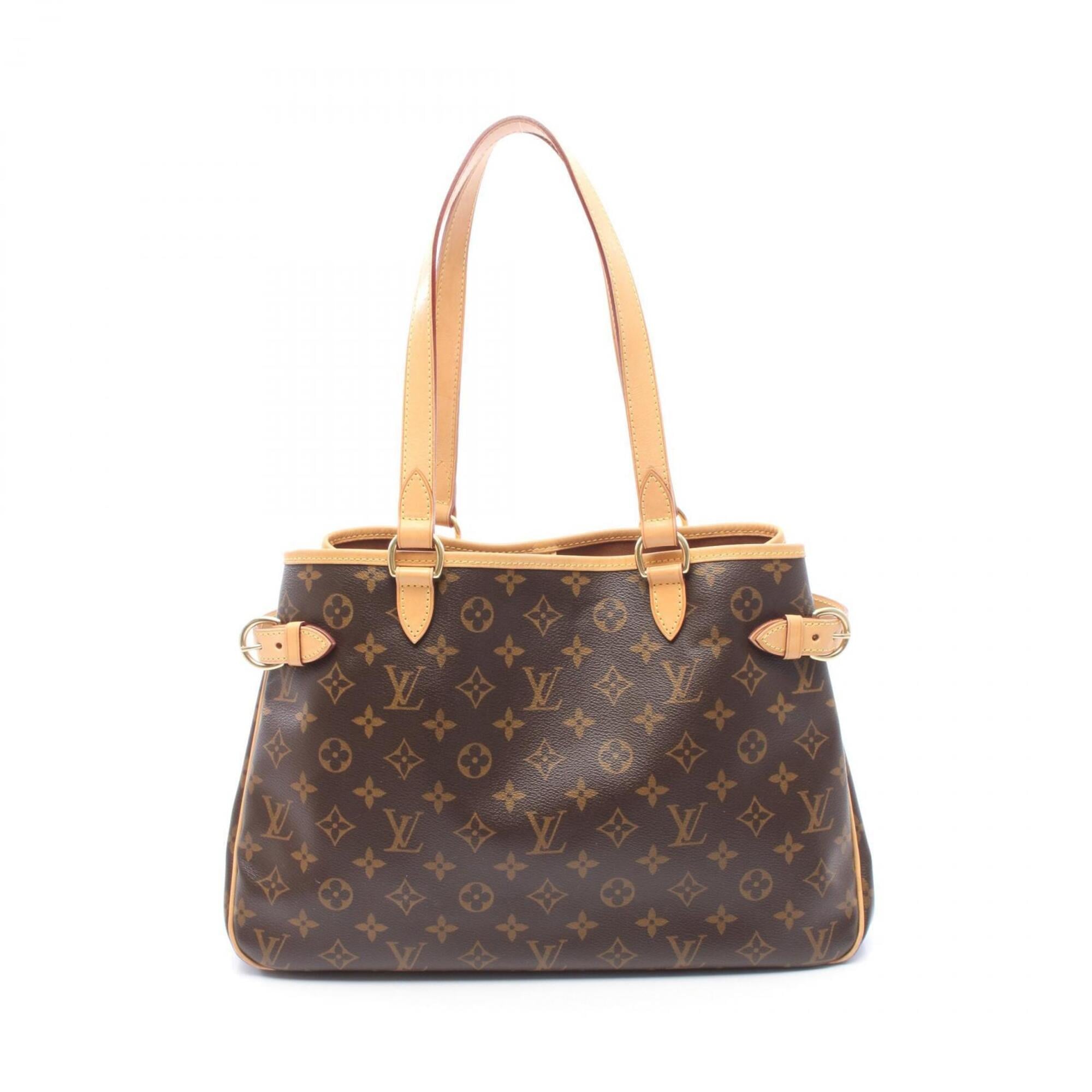 Louis Vuitton Brown Coated Canvas Leather Handbag Shoulder Bag (Pre-Owned)