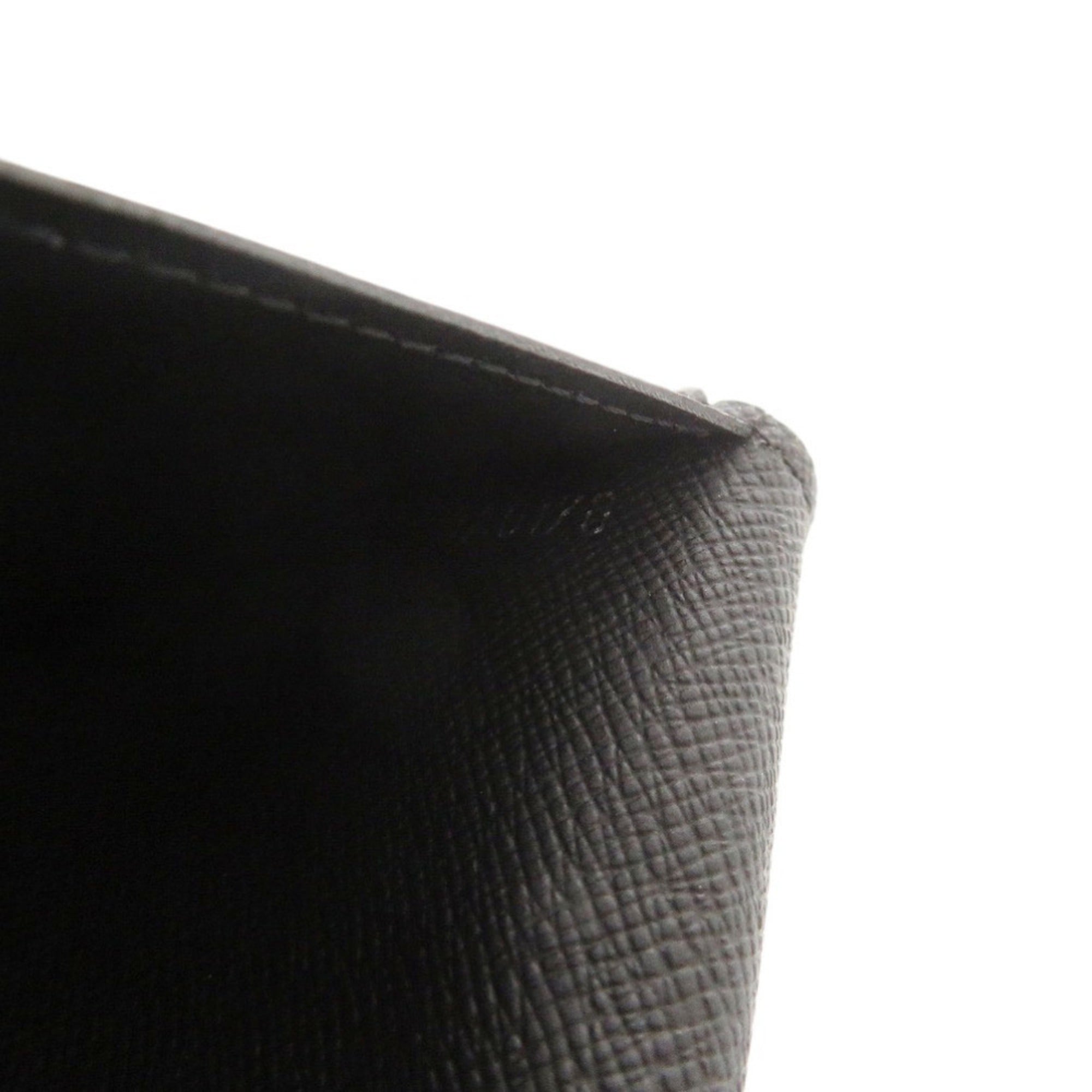 Louis Vuitton Black Taiga Leather Long Wallet (Bi-Fold) (Pre-Owned)