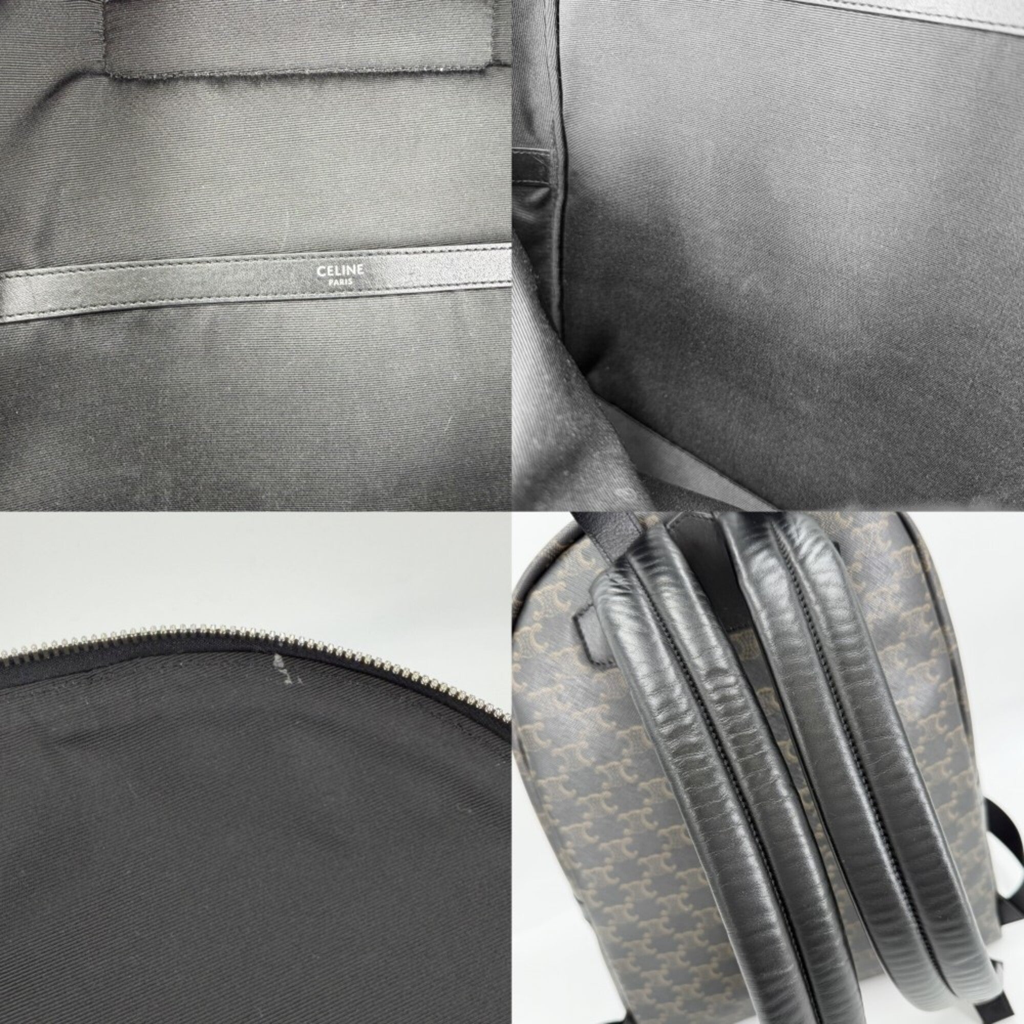 Celine Black Brown Leather Backpack (Pre-Owned)