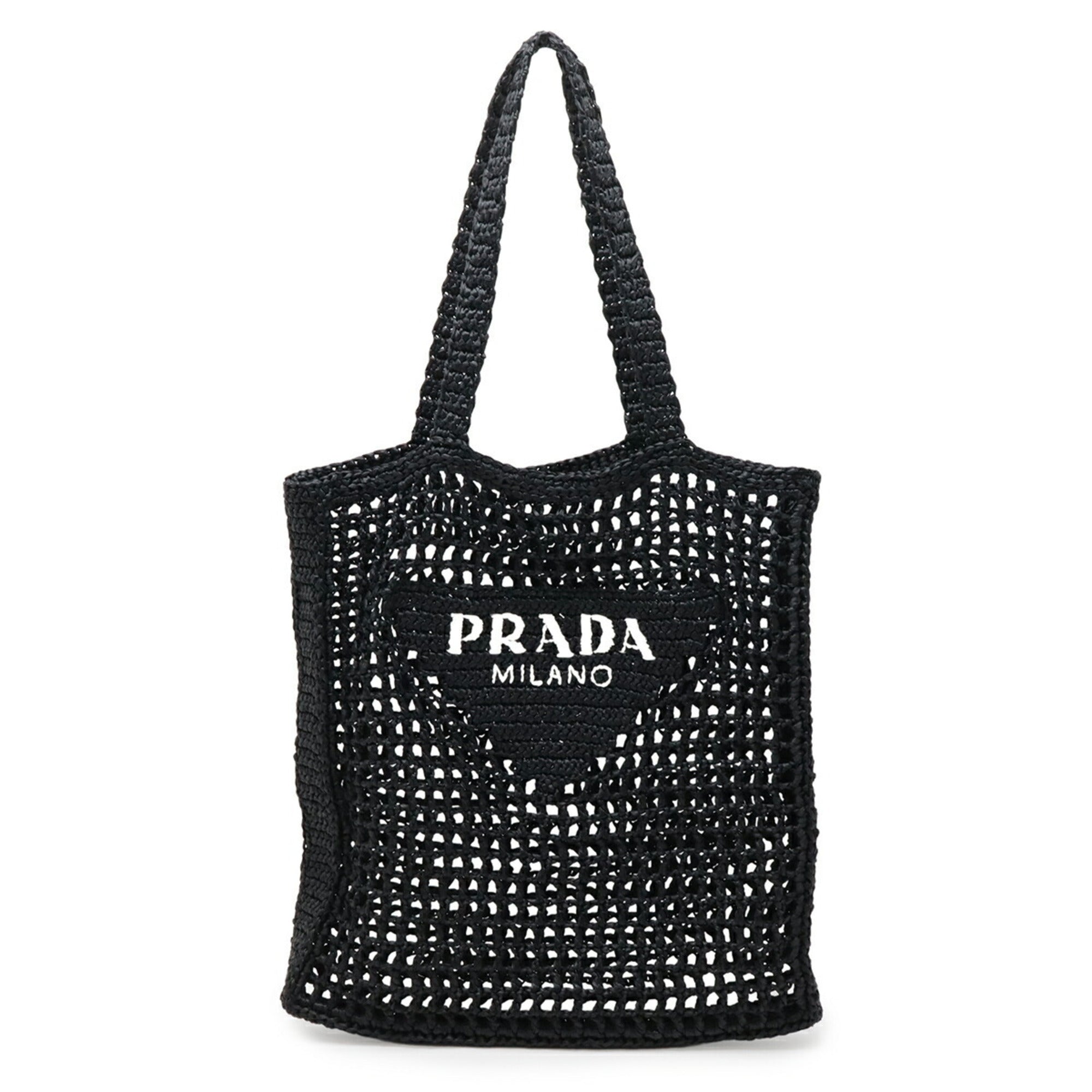 Prada Black Raffia Tote Bag (Pre-Owned)