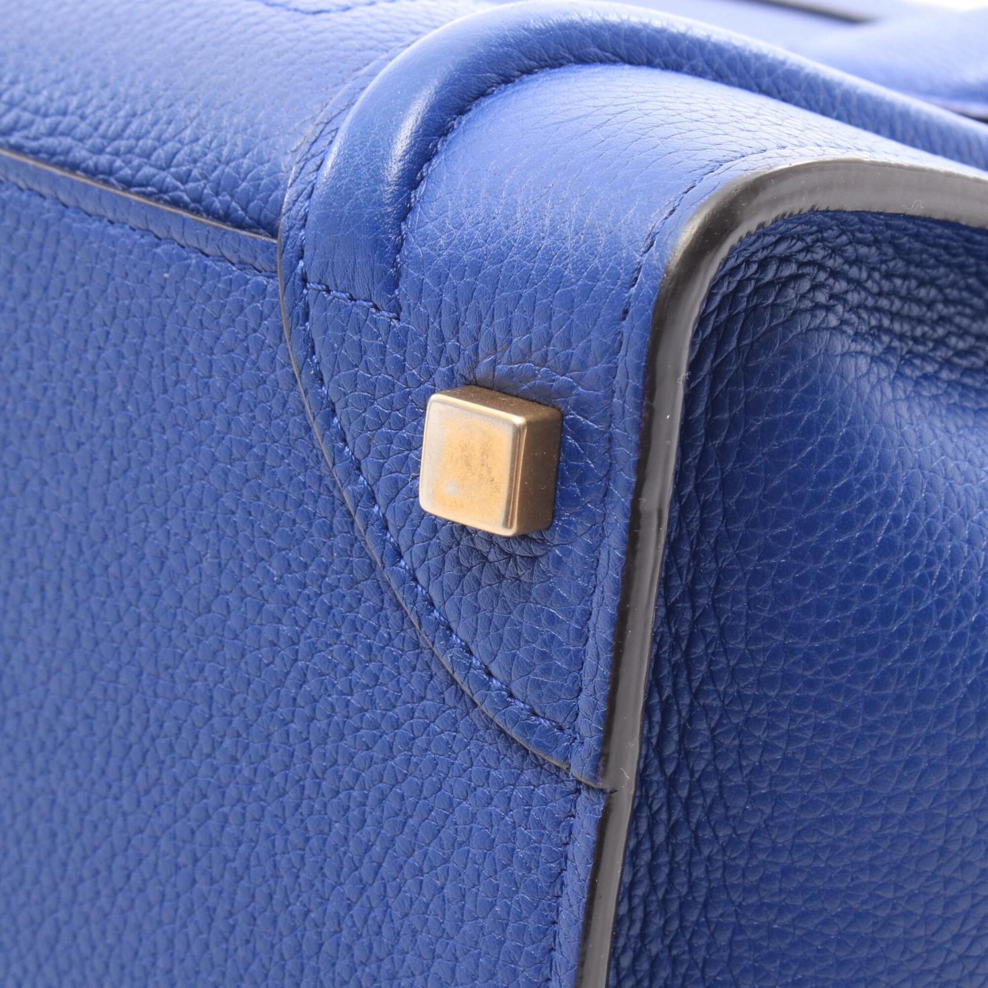 Celine Blue Leather Handbag Tote Bag (Pre-Owned)