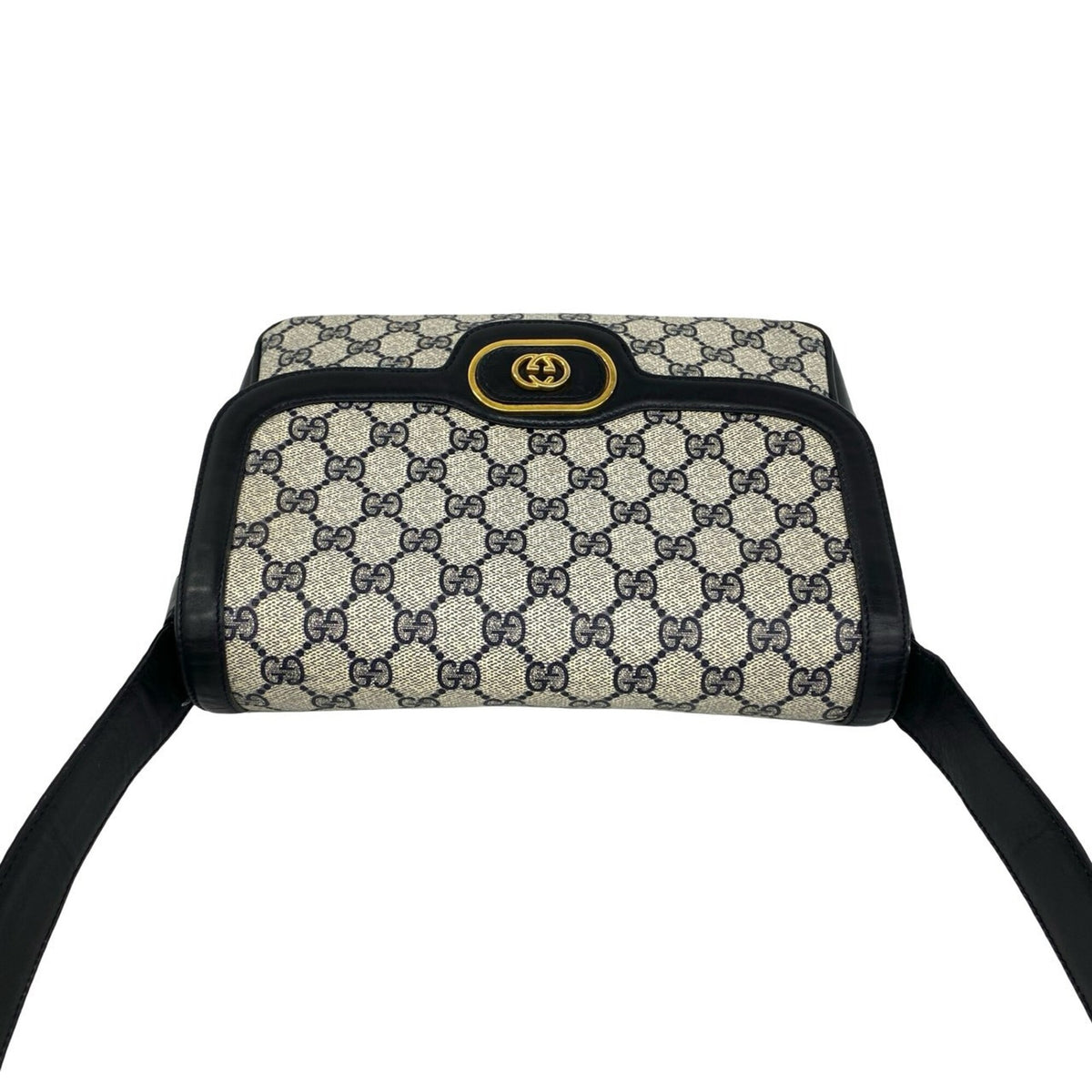 Gucci Navy Leather Pvc Pochette Shoulder Bag (Pre-Owned)