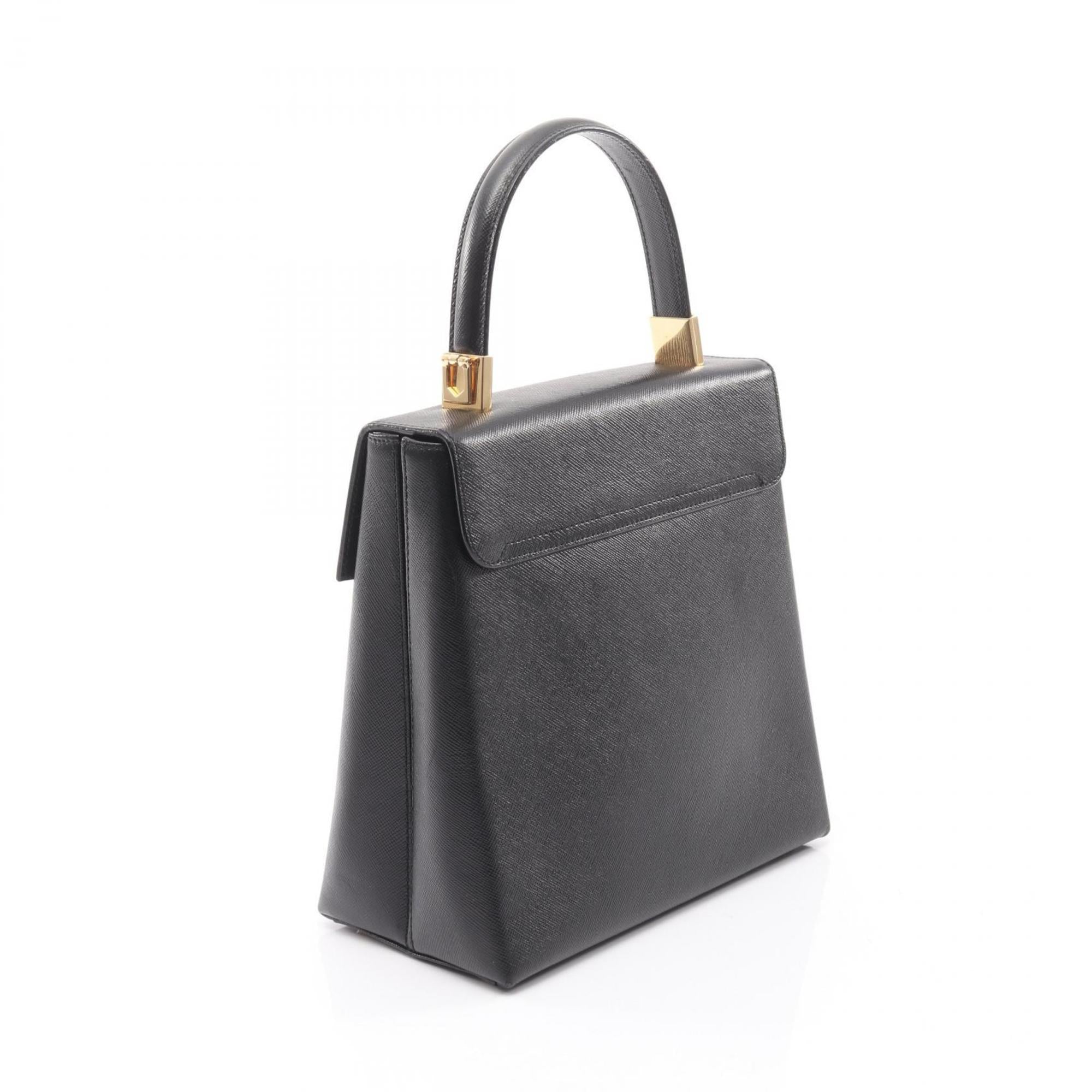 Salvatore Ferragamo Black Leather Handbag (Pre-Owned)