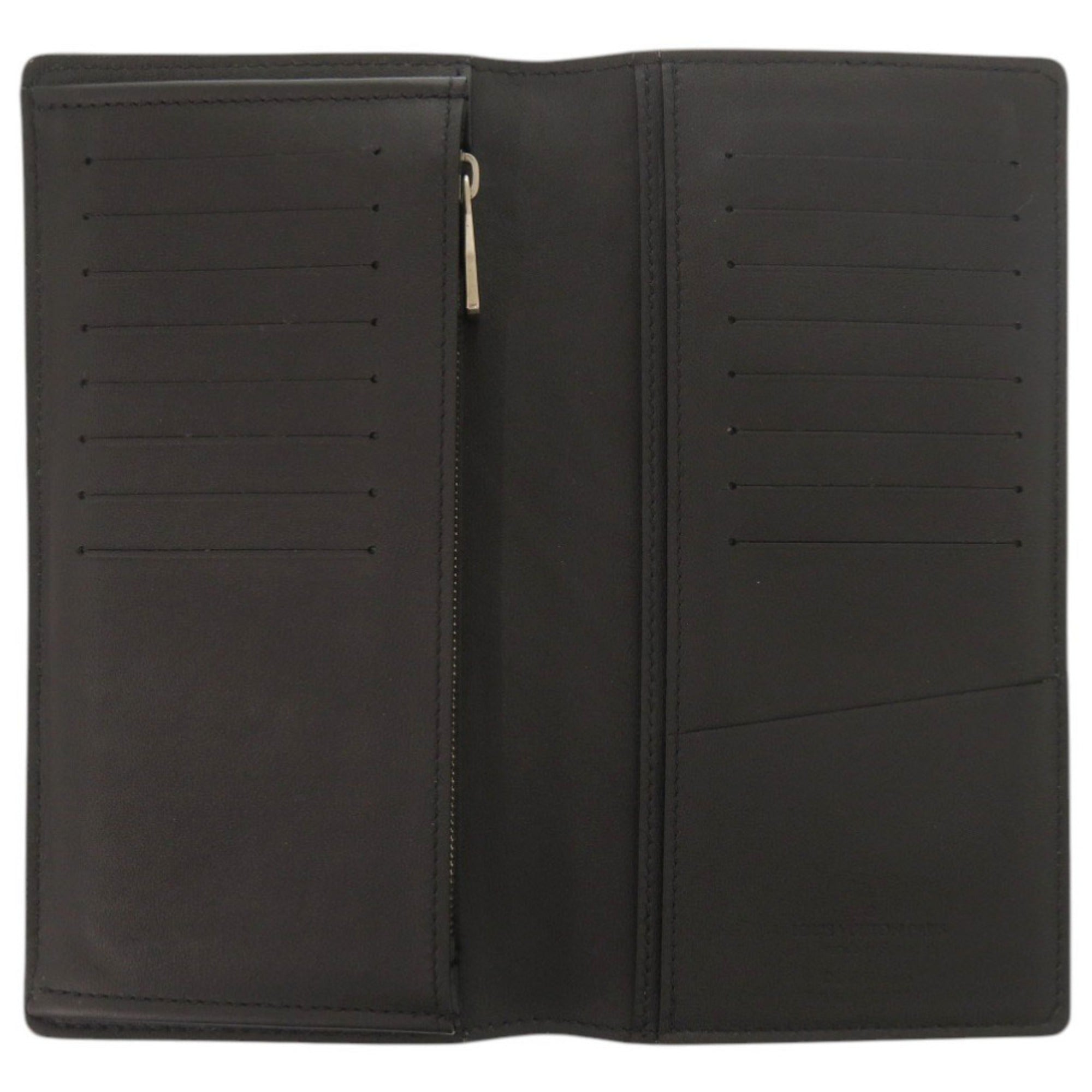 Louis Vuitton Black Leather Long Wallet (Bi-Fold) (Pre-Owned)