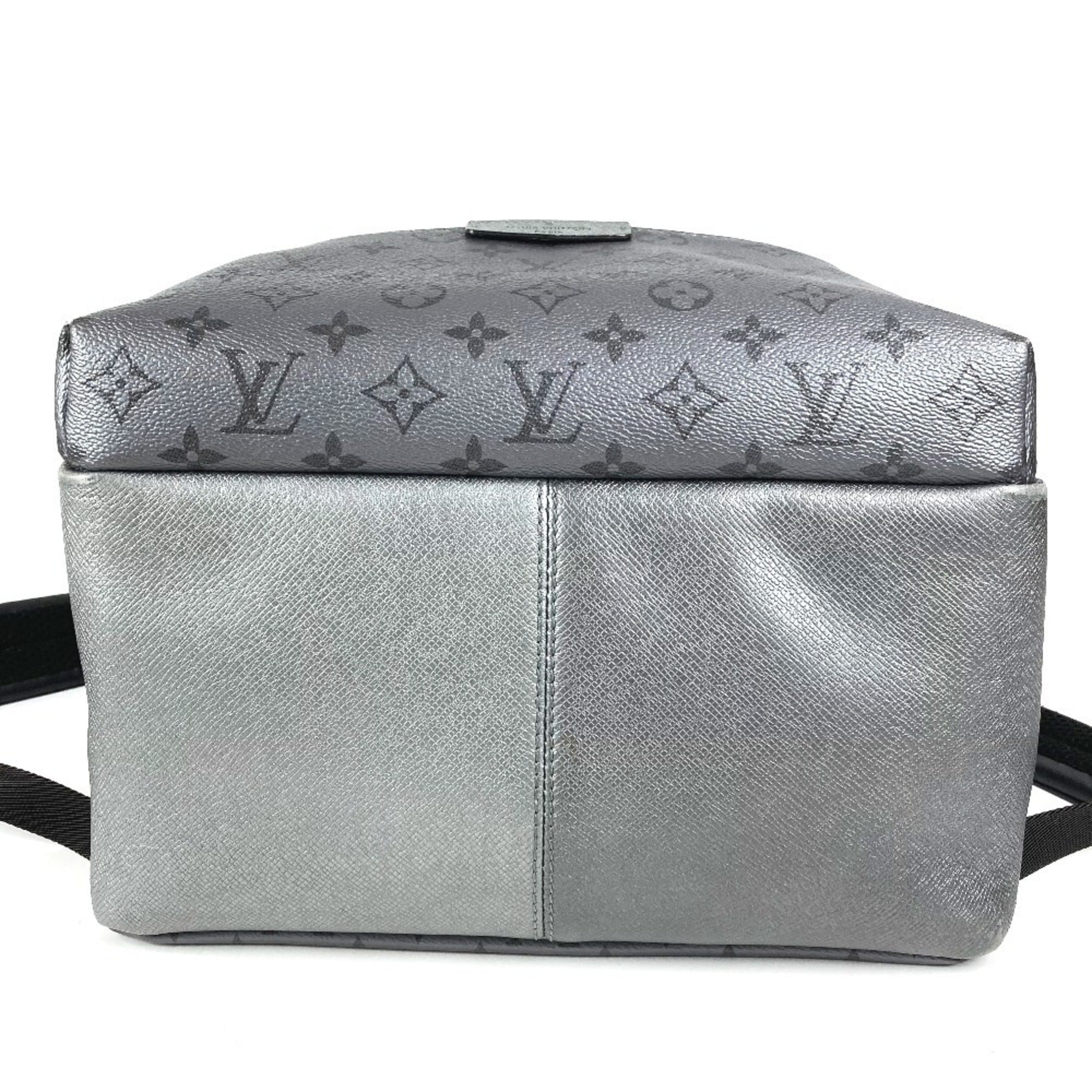 Louis Vuitton Taigarama Silver Taiga Leather Monogram Backpack (Pre-Owned)