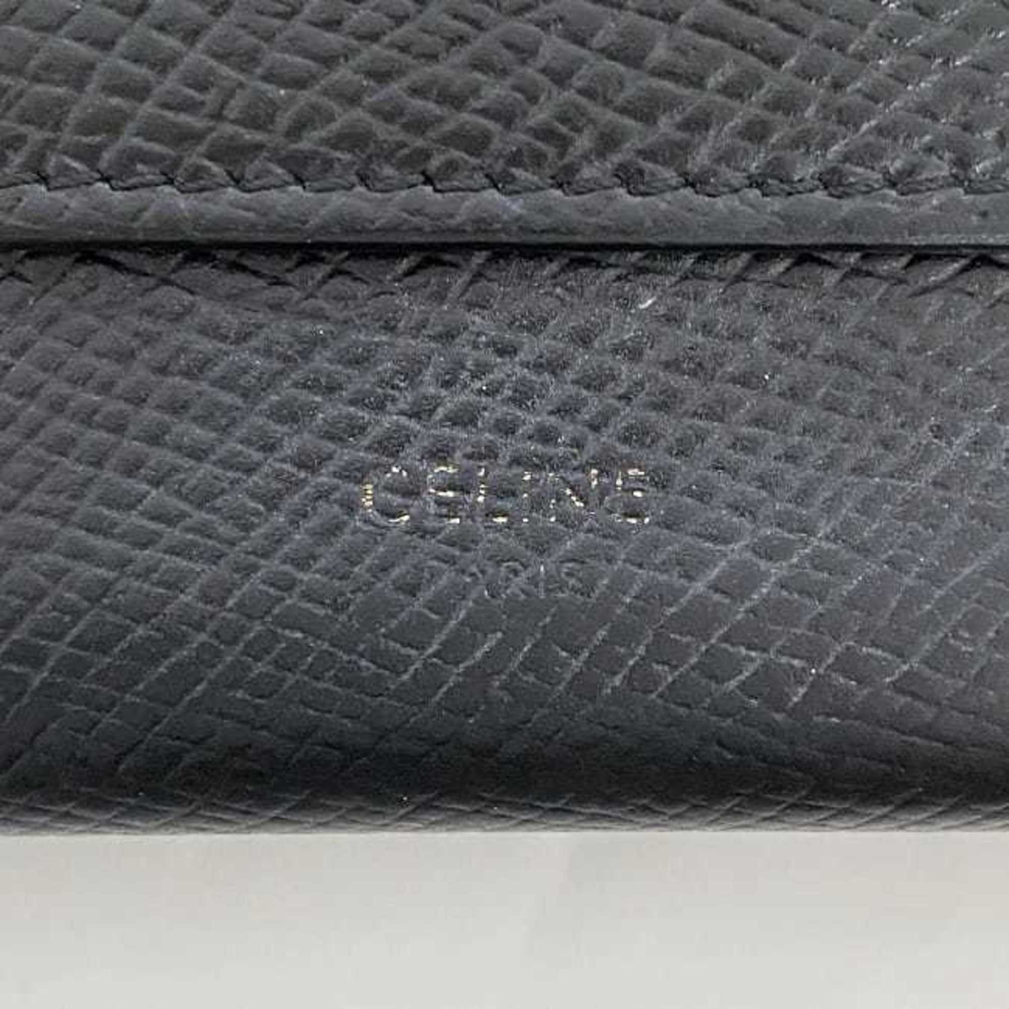 Celine Black Leather Wallet (Tri-Fold) (Pre-Owned)