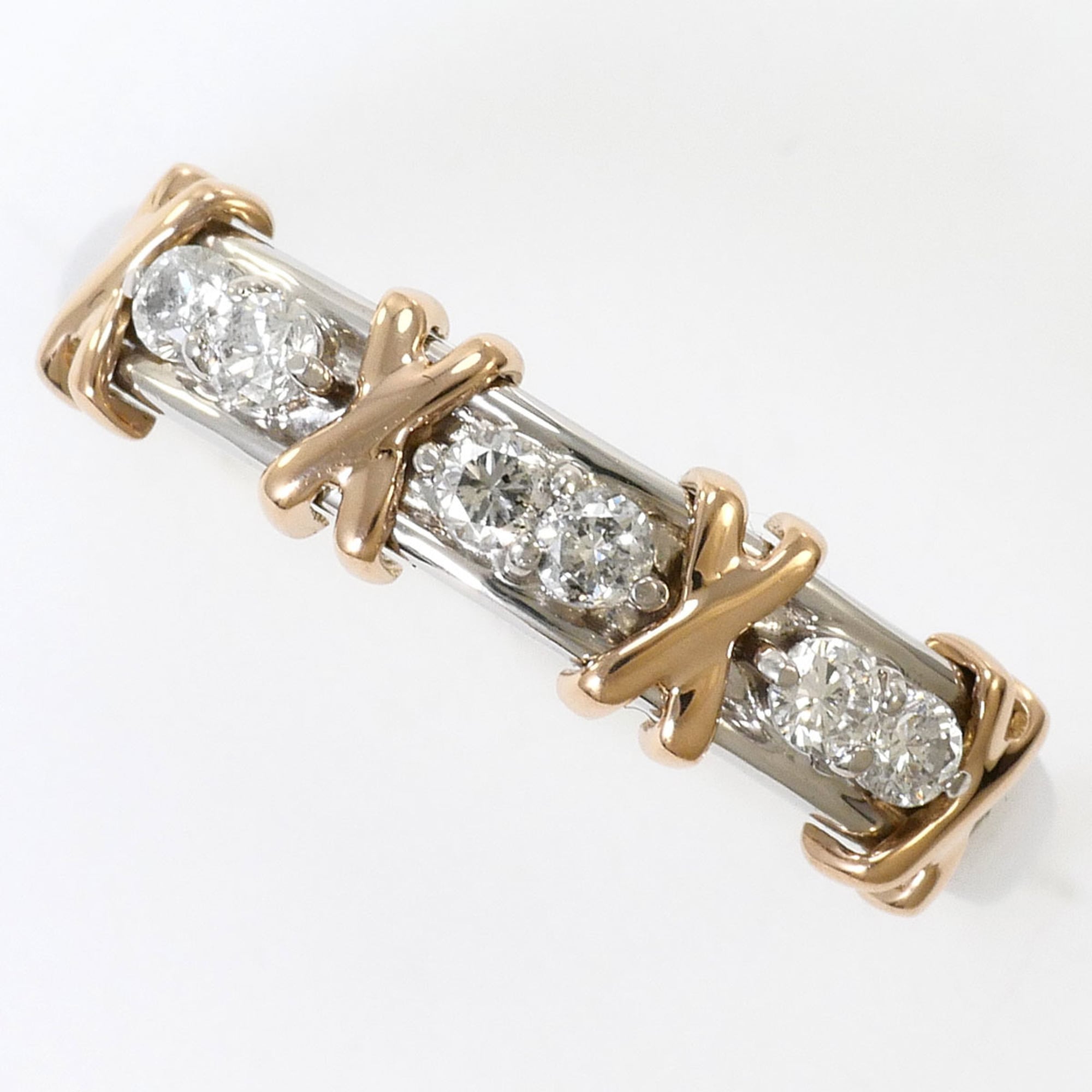 Unbranded Pink Gold Platinum Pink Gold (18K) Platinum 900 Band Ring (Pre-Owned)