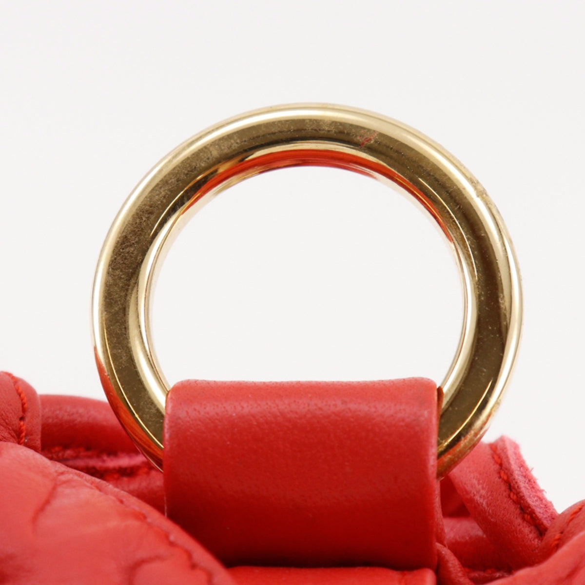 Loewe Flamenco Red Color Leather Shoulder Bag (Pre-Owned)