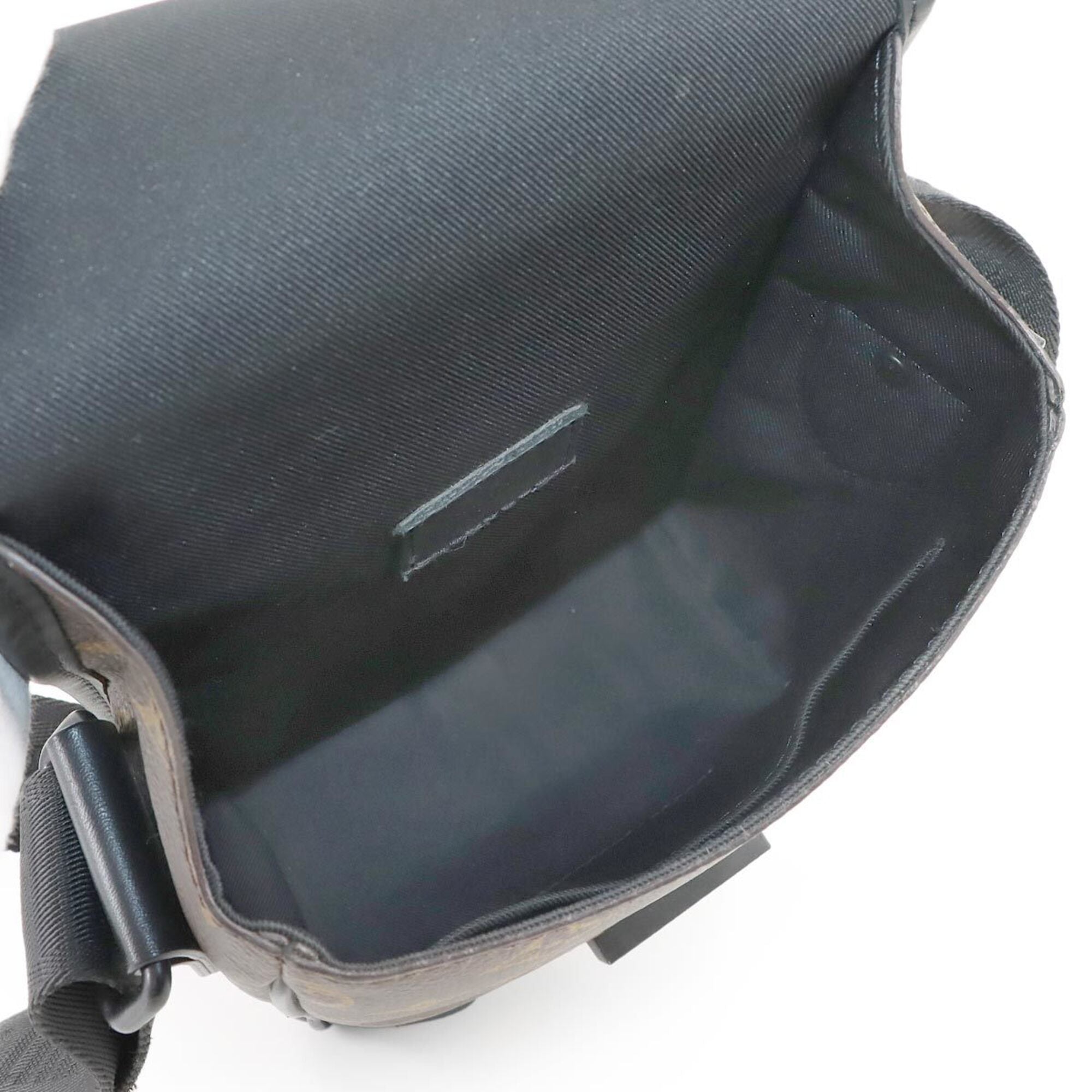 Louis Vuitton Black Brown Monogram Macassar Monogram Messenger Bag Shoulder Bag (Pre-Owned)