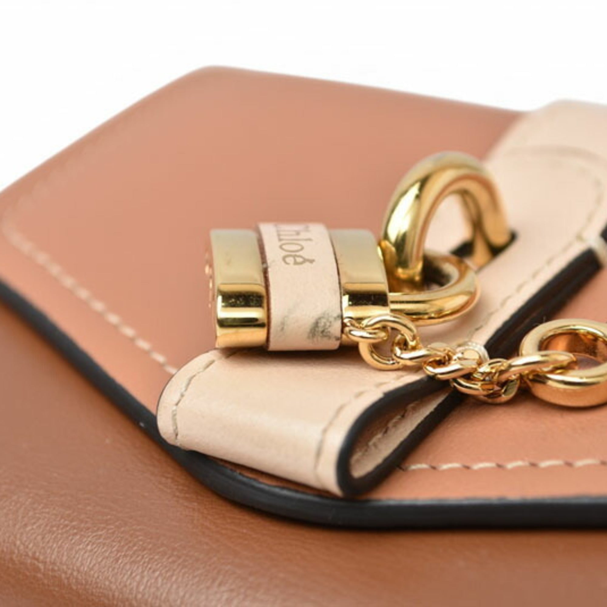 Chloé Brown Multi-Color Leather Wallet (Tri-Fold) (Pre-Owned)