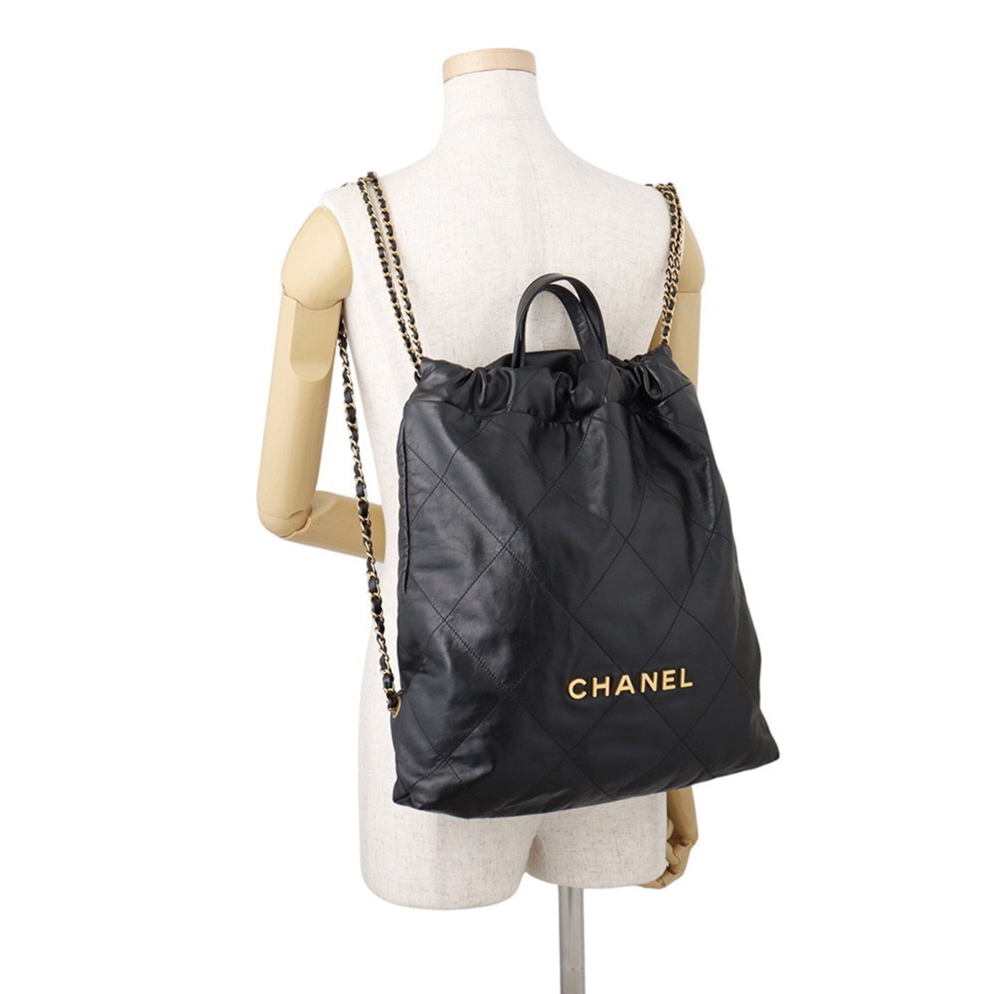 Chanel Black Leather Backpack (Pre-Owned)