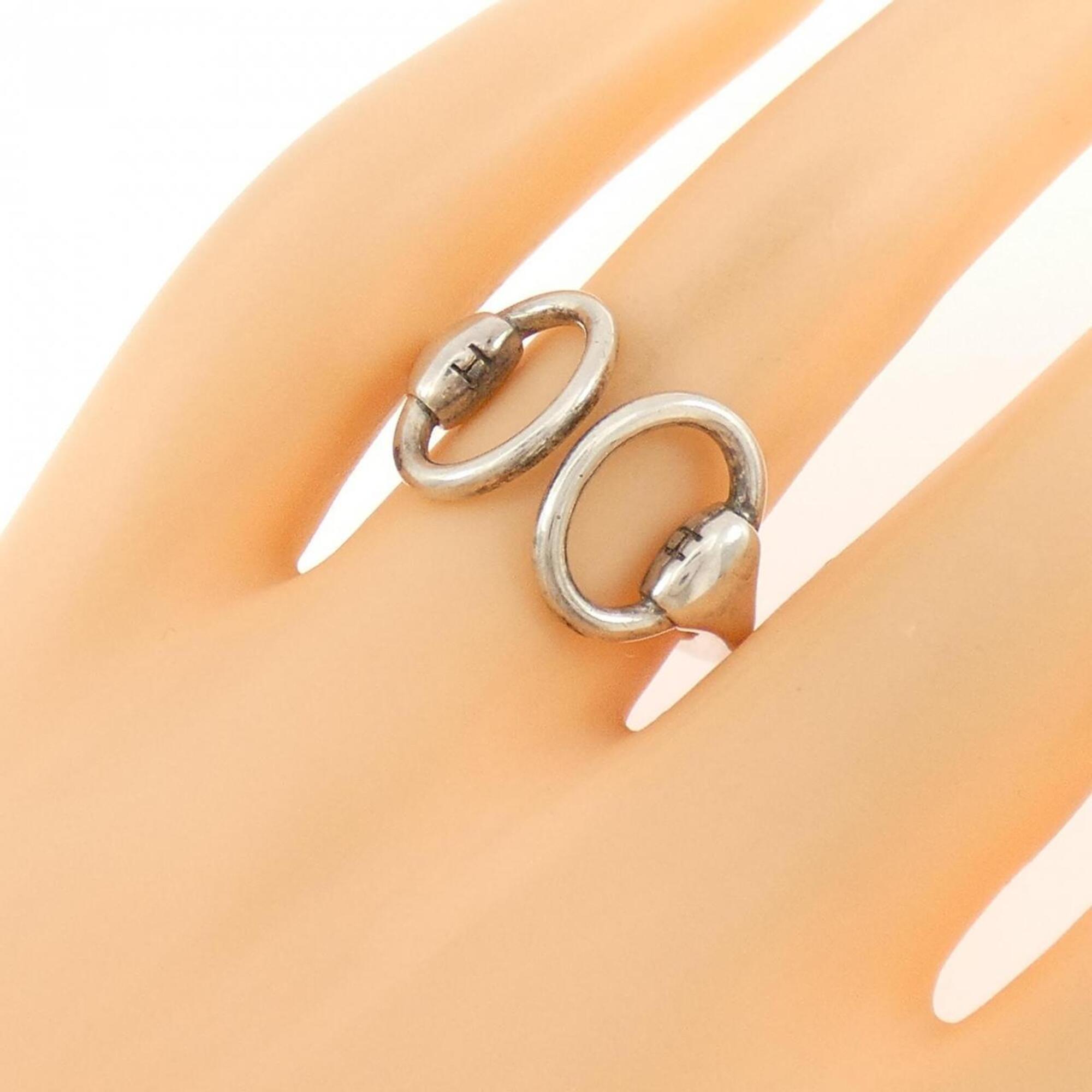 Hermes Silver Silver 925 Band Ring (Pre-Owned)