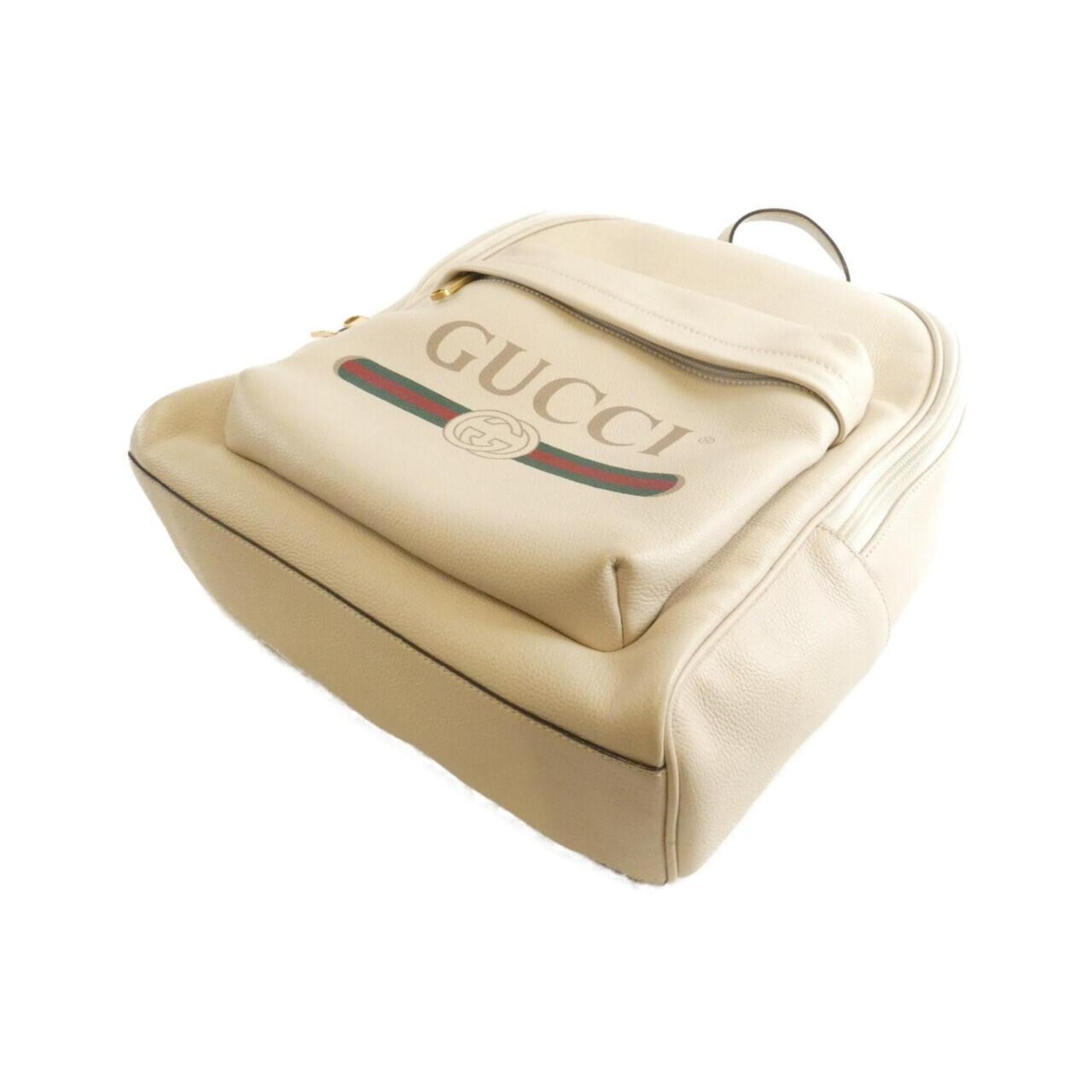 Gucci White Leather Backpack (Pre-Owned)