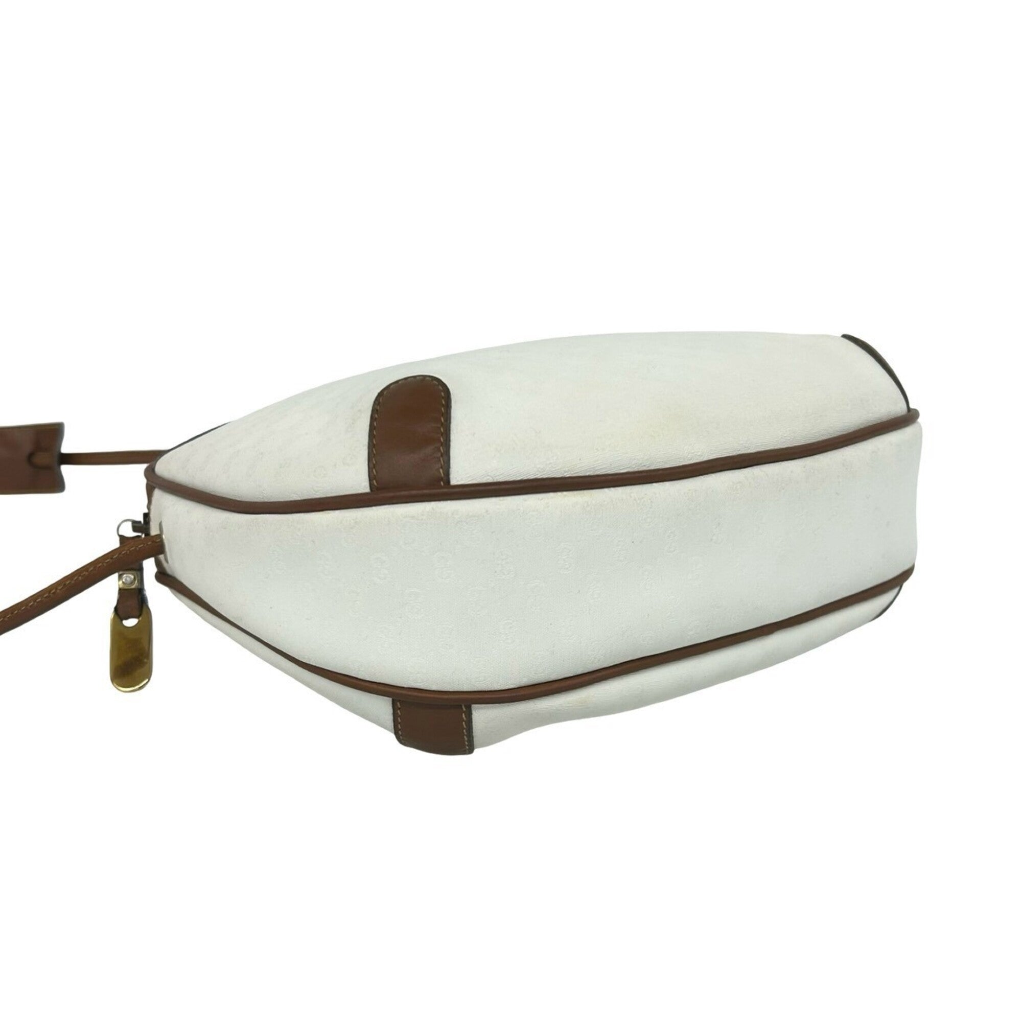Gucci Brown White Leather Pvc Pochette Shoulder Bag (Pre-Owned)