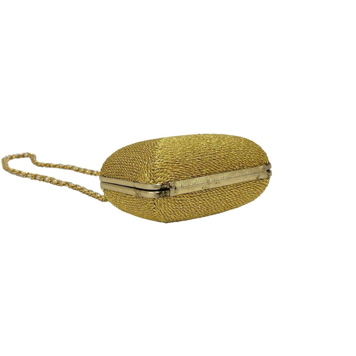 Chanel Gold Canvas Shoulder Bag (Pre-Owned)