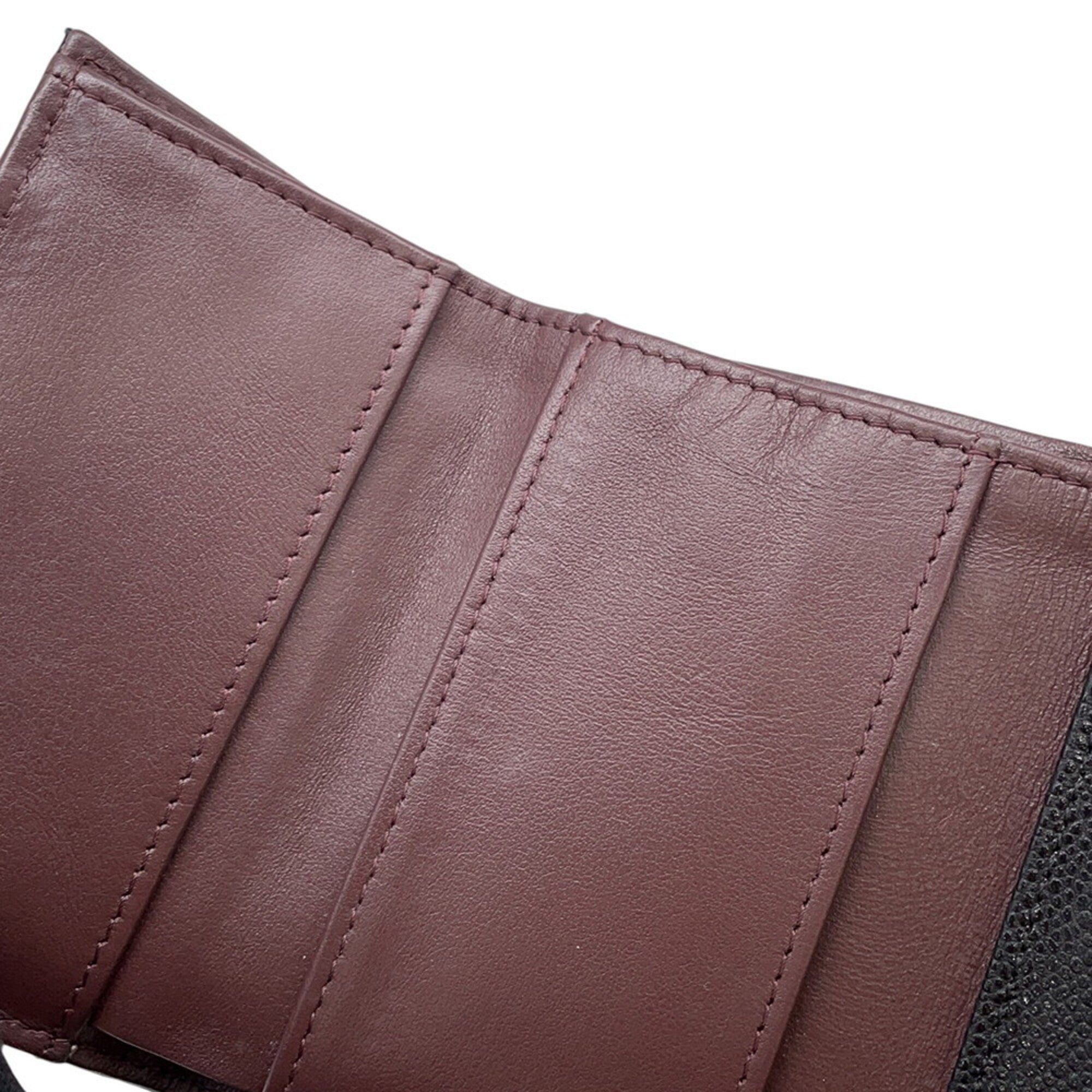 Chanel Matelasse Black Grained Calfskin Wallet (Tri-Fold) (Pre-Owned)