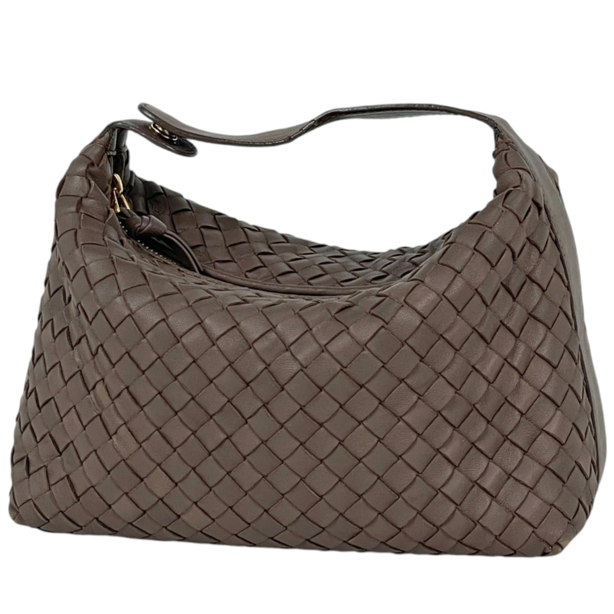 Bottega Veneta Intrecciato Brown Leather Handbag (Pre-Owned)