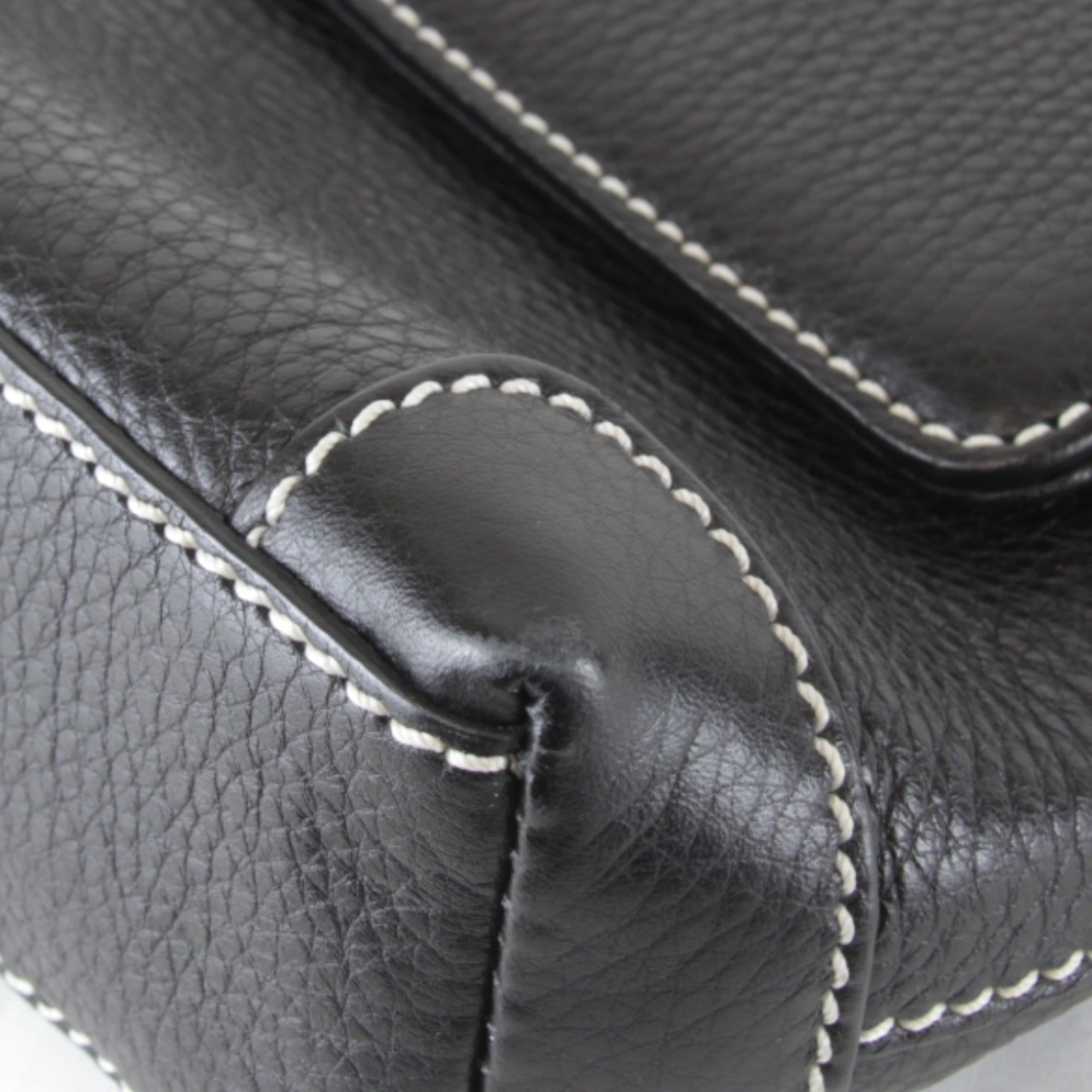 Tiffany Black Leather Shoulder Bag (Pre-Owned)