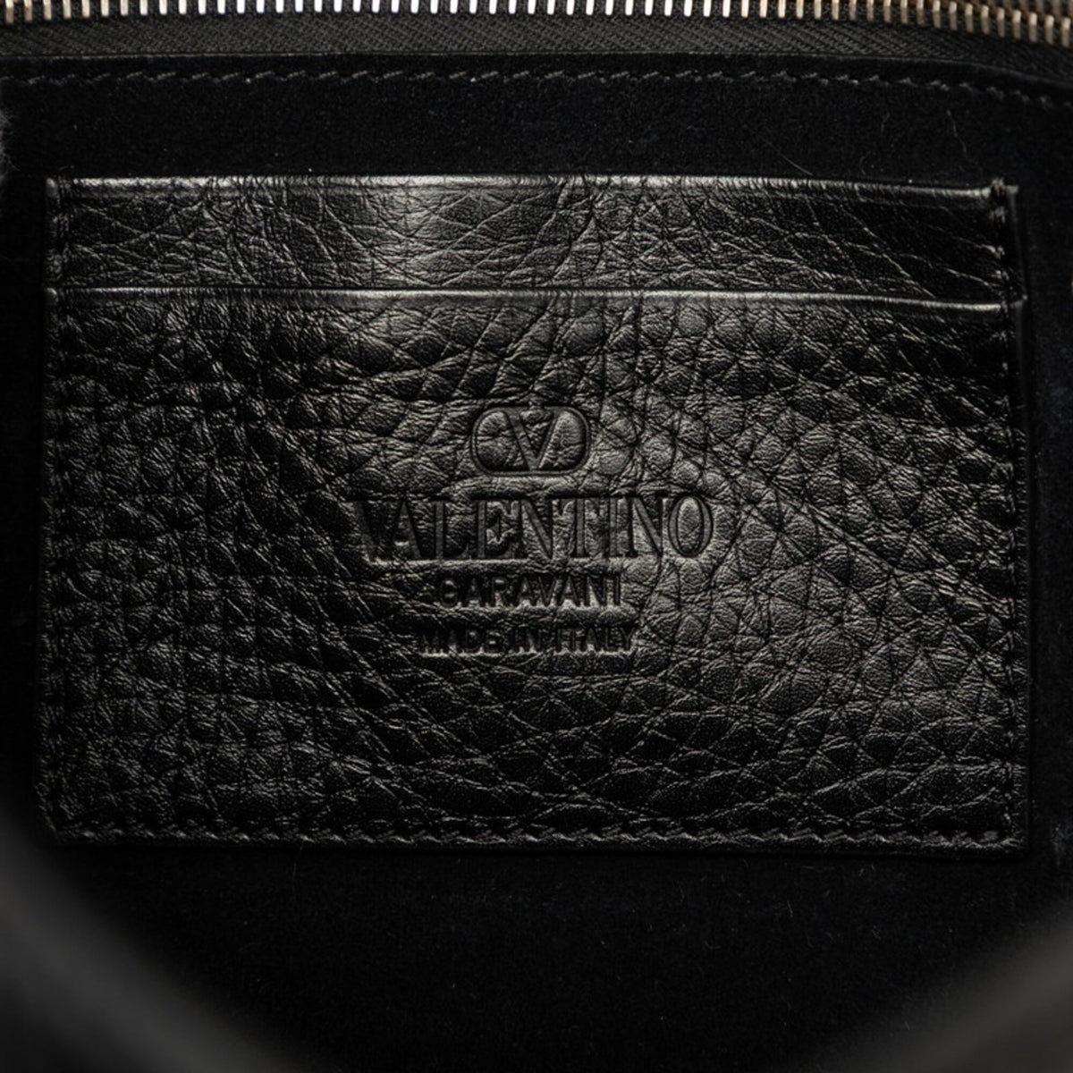 Valentino Black Leather Shoulder Bag (Pre-Owned)