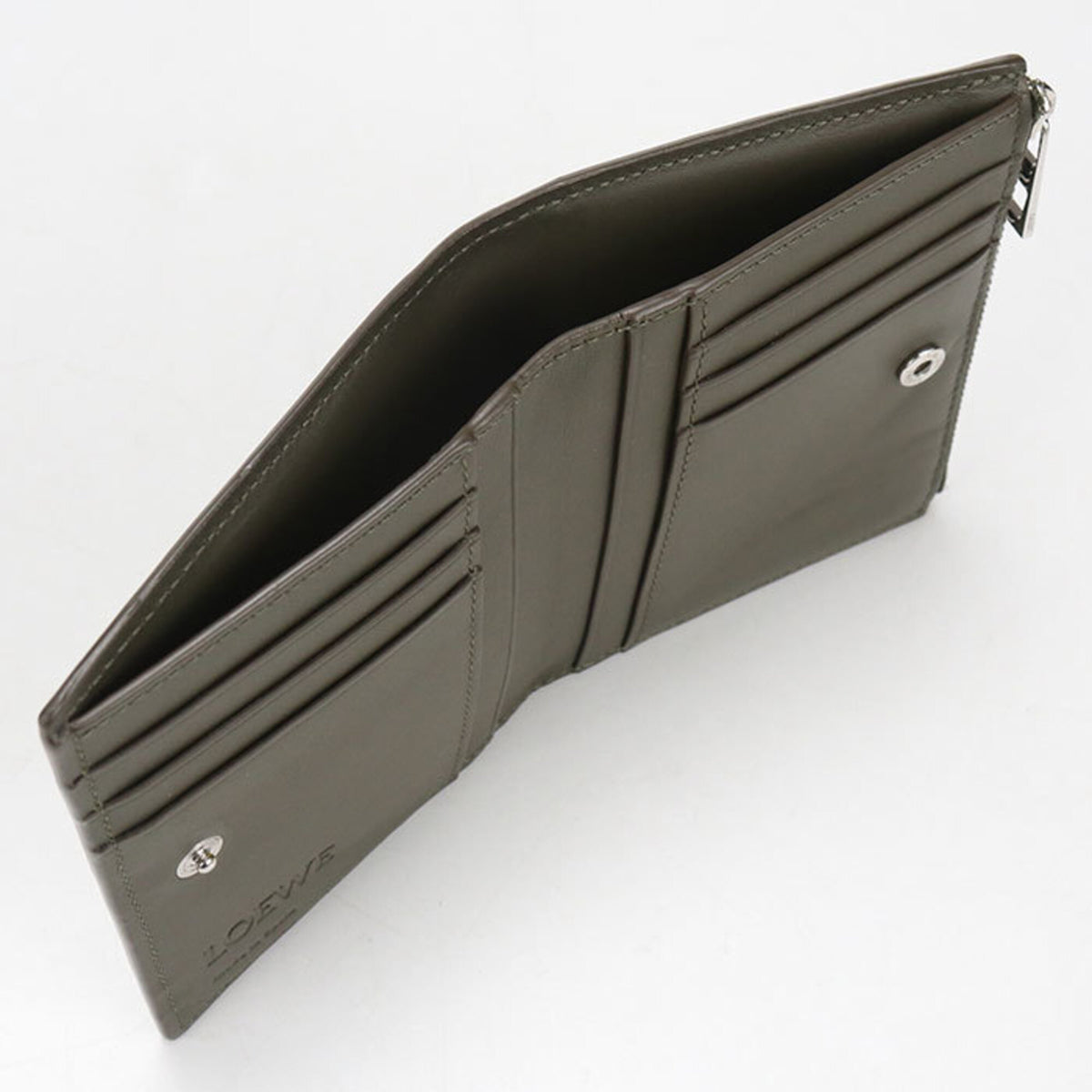 Loewe Khaki Leather Wallet (Bi-Fold) (Pre-Owned)