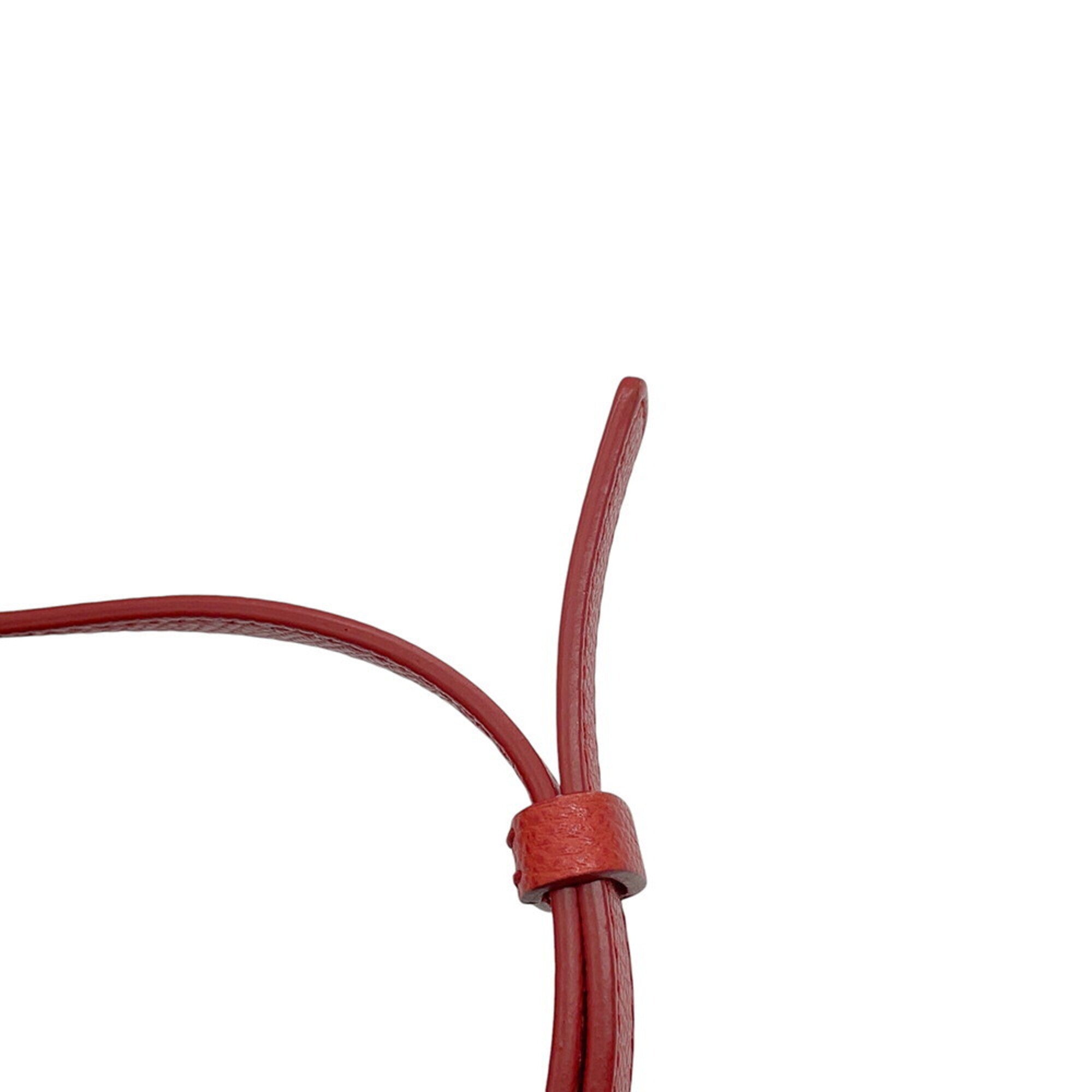 Salvatore Ferragamo Red Color Leather Shoulder Bag Sling Bag (Pre-Owned)