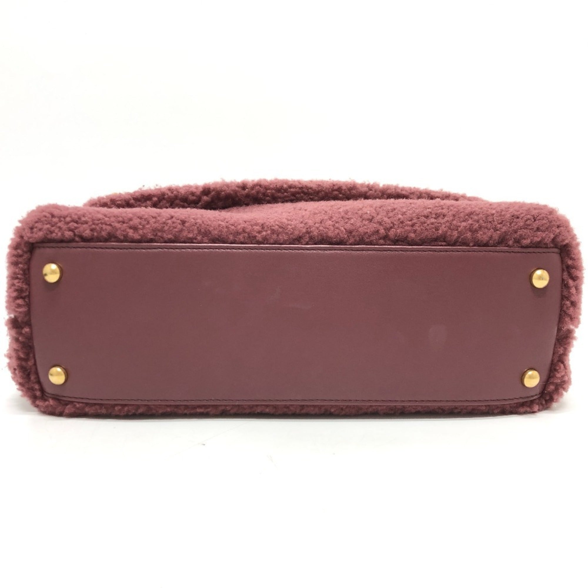 Chanel Red Color Wine Leather Handbag Shoulder Bag (Pre-Owned)