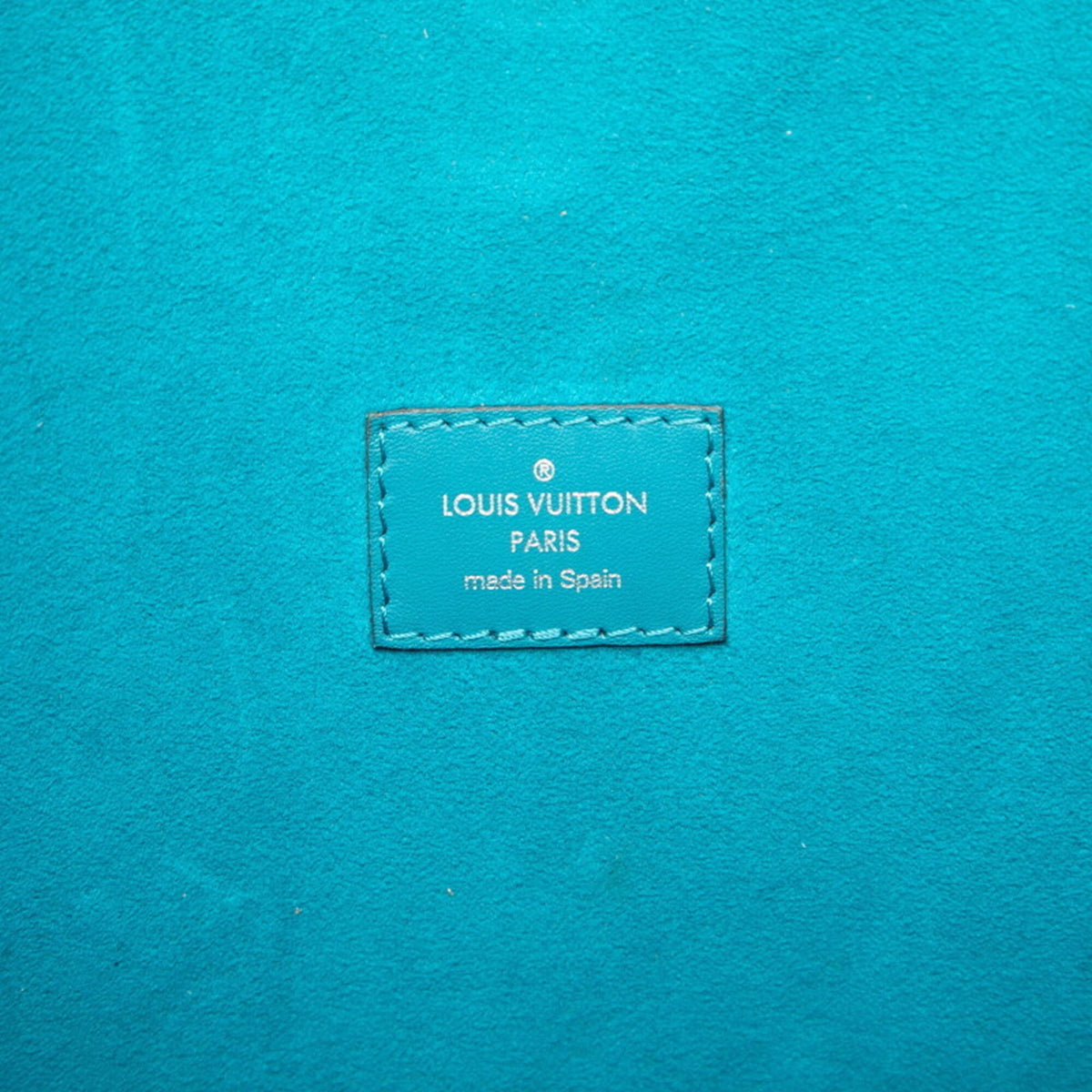 Louis Vuitton Blue Green Cyan Leather Shoulder Bag Tote Bag (Pre-Owned)