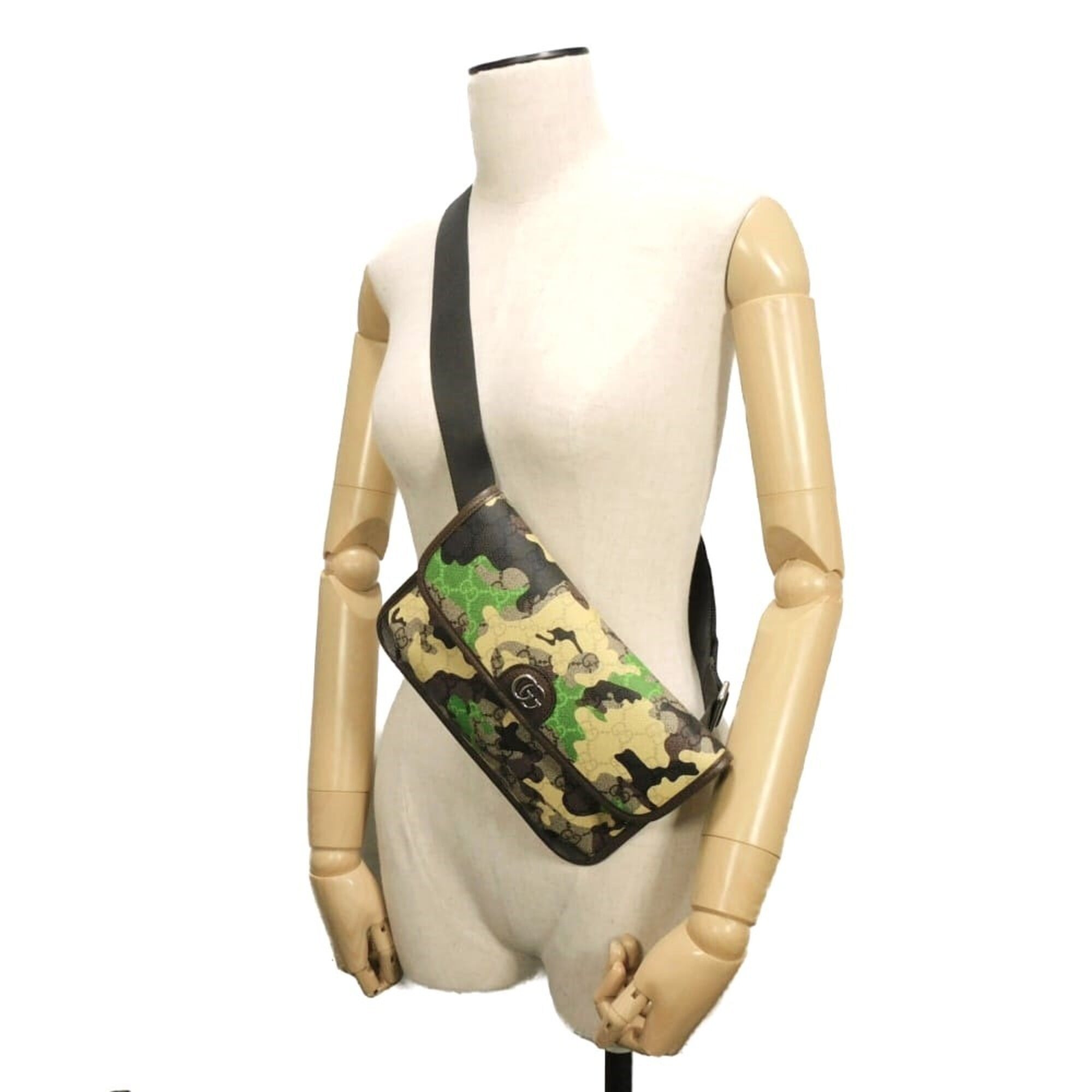 Gucci Beige Camouflage Gg Supreme Sling Bag (Pre-Owned)