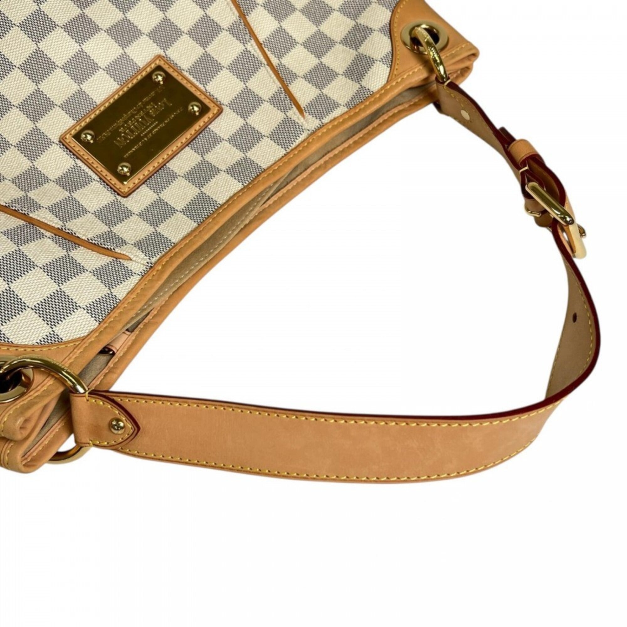 Louis Vuitton White Damier Azur Canvas Shoulder Bag (Pre-Owned)