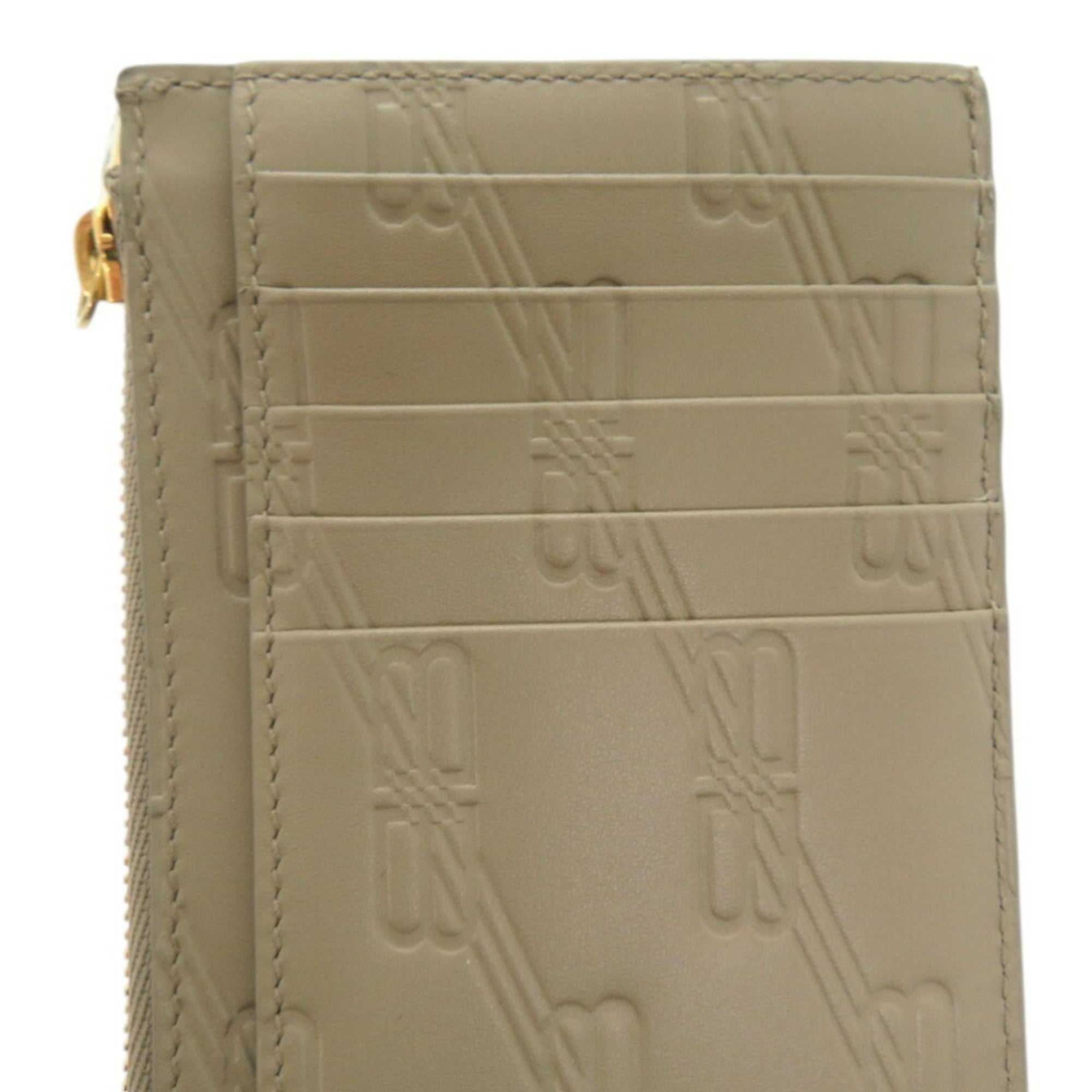 Balenciaga Beige Leather Coin Purse/Coin Case (Pre-Owned)