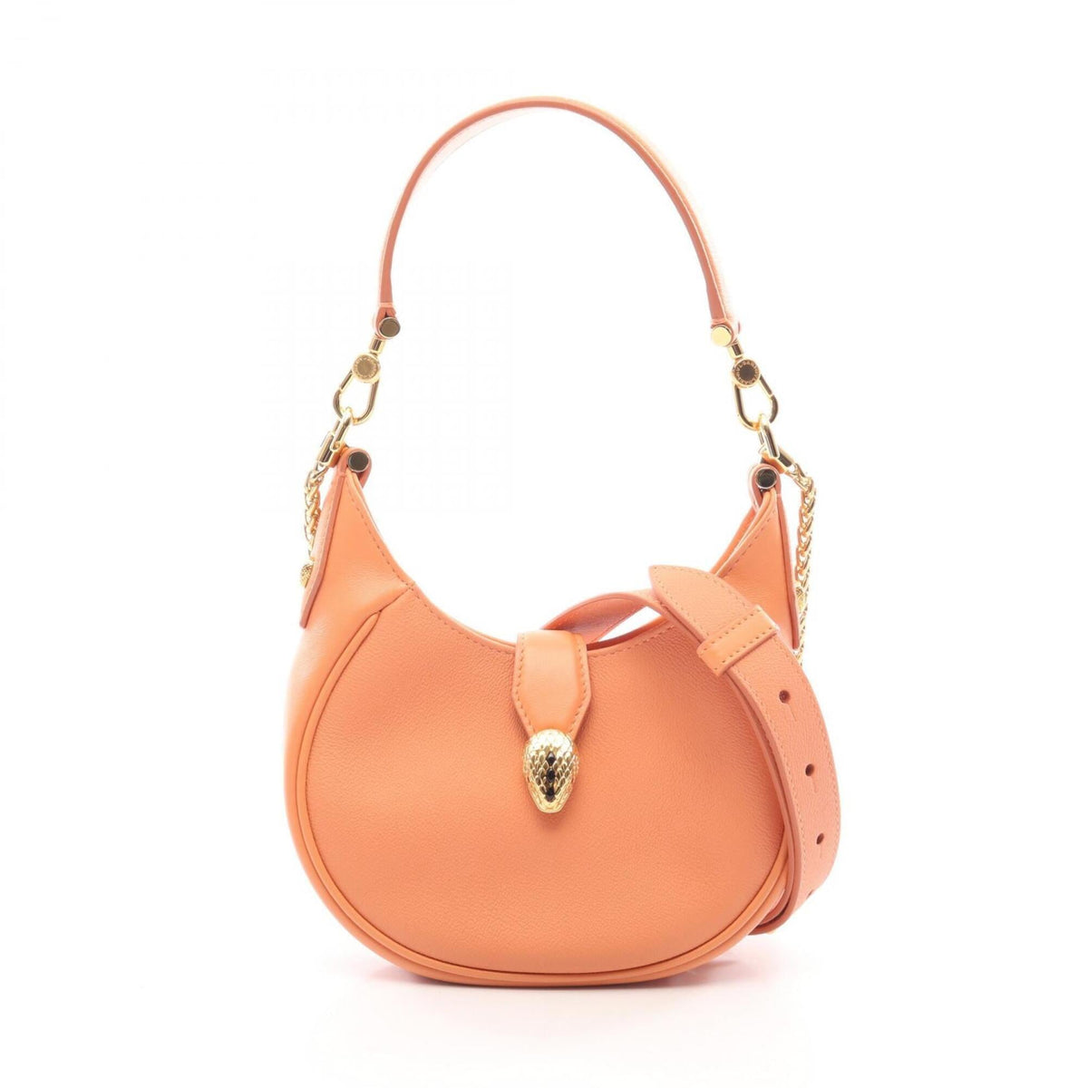 Bvlgari Pink Leather Handbag Shoulder Bag (Pre-Owned)