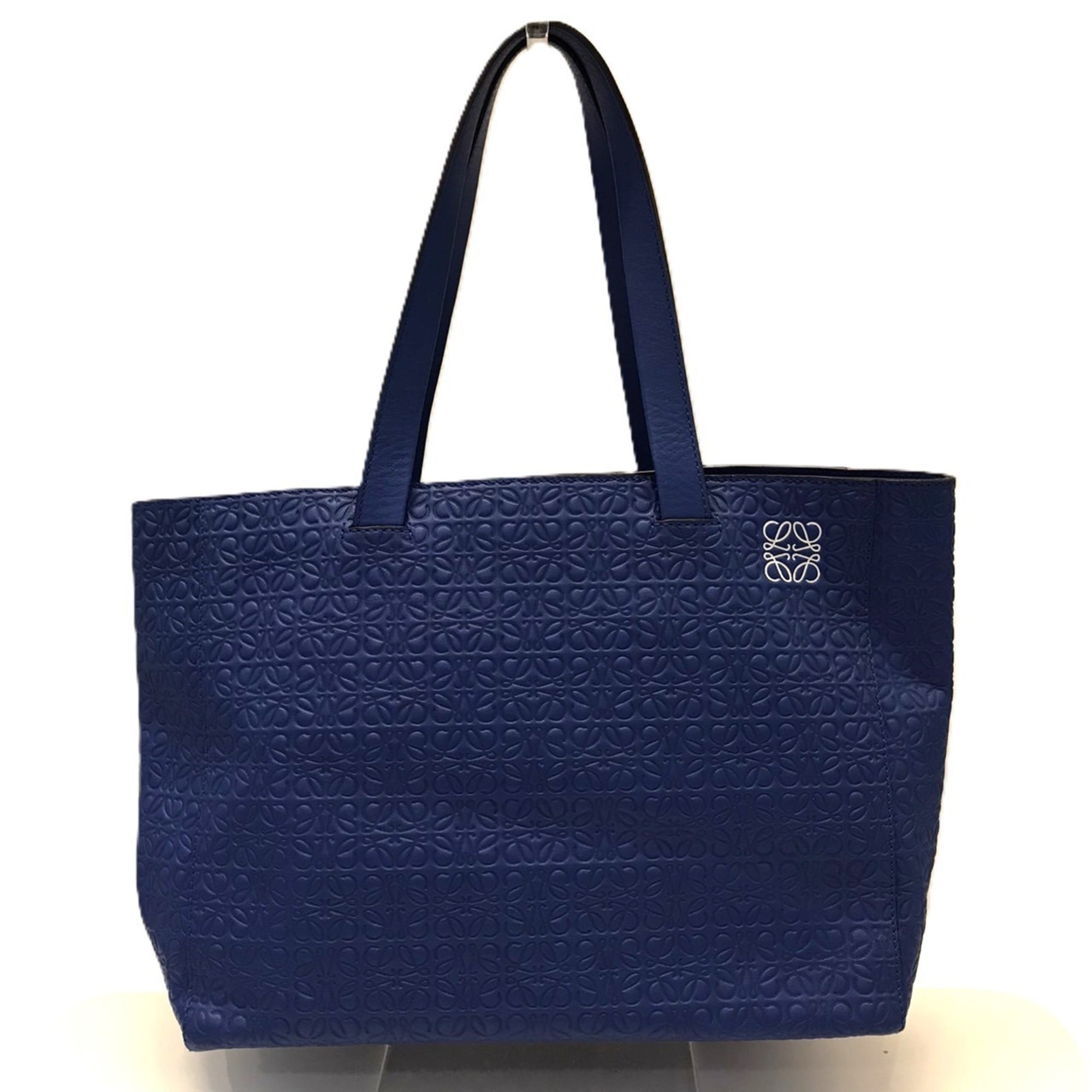 Loewe Blue Leather Tote Bag (Pre-Owned)