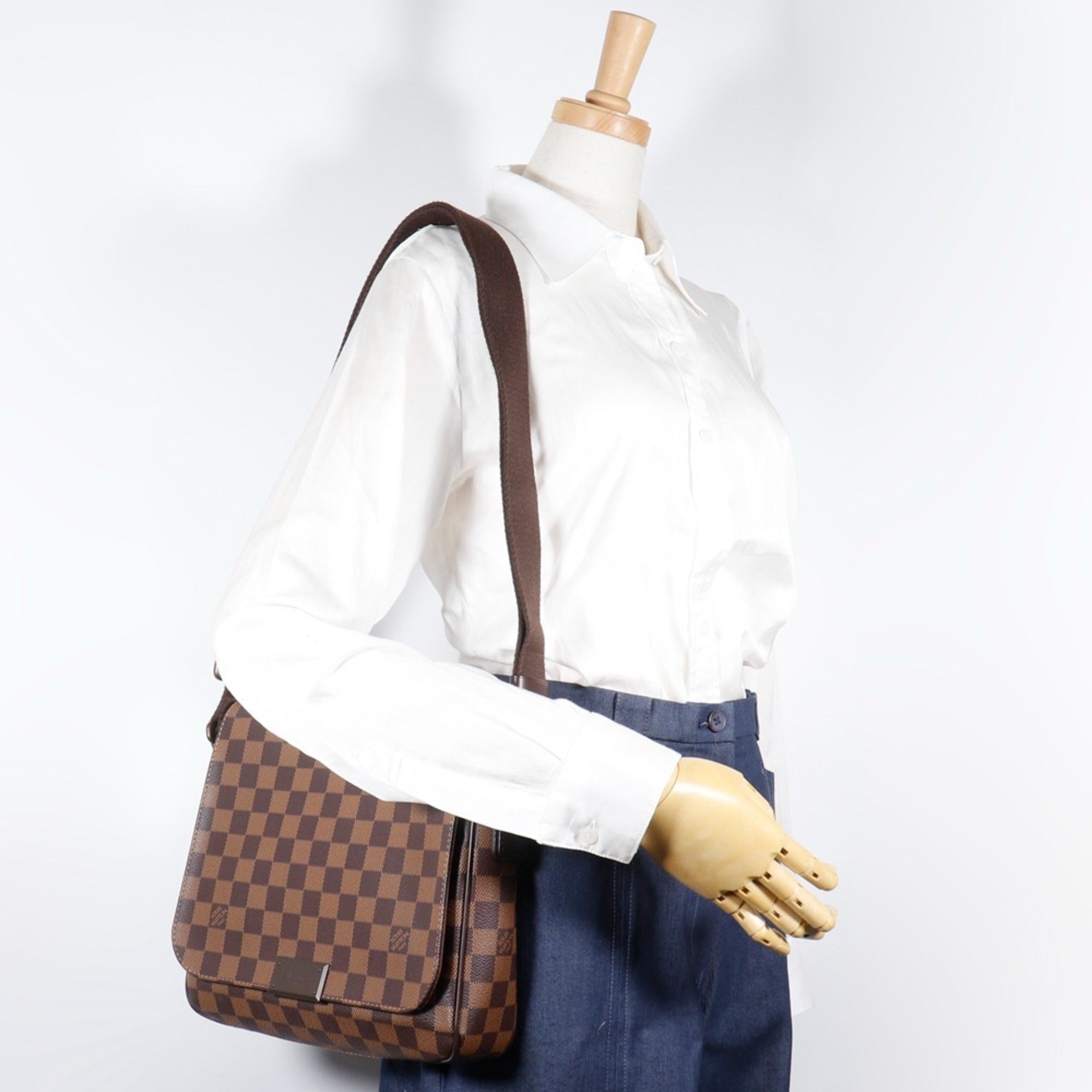 Louis Vuitton Brown Damier Canvas Shoulder Bag (Pre-Owned)