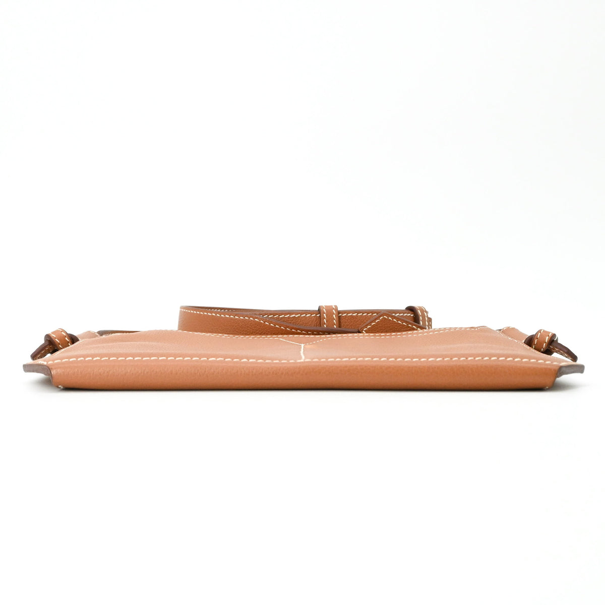 Hermes Gold Evercalf Leather Crossbody Bag Shoulder Bag (Pre-Owned)