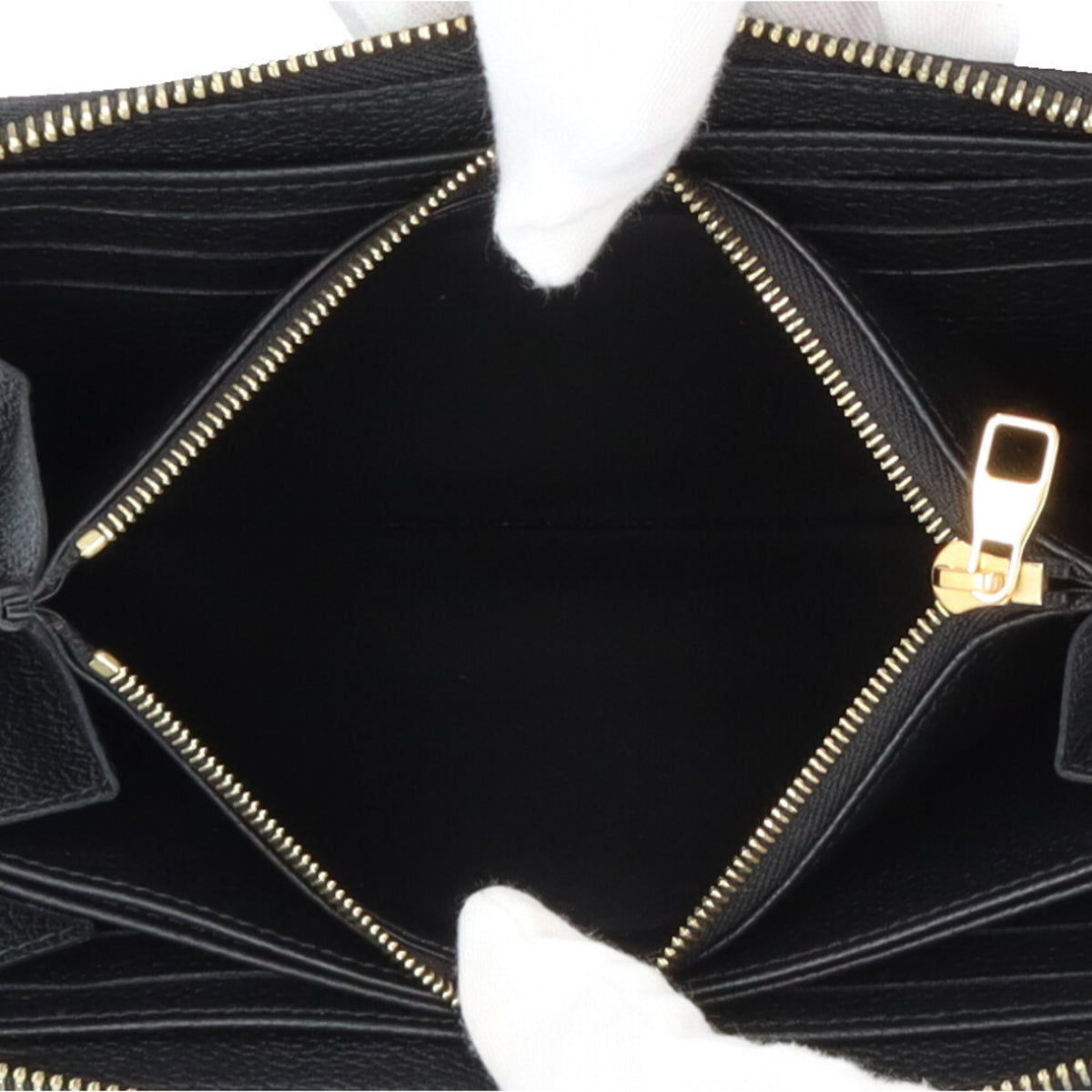 Louis Vuitton Beige Black Noir Monogram Empreinte Long Wallet (Bi-Fold) (Pre-Owned)
