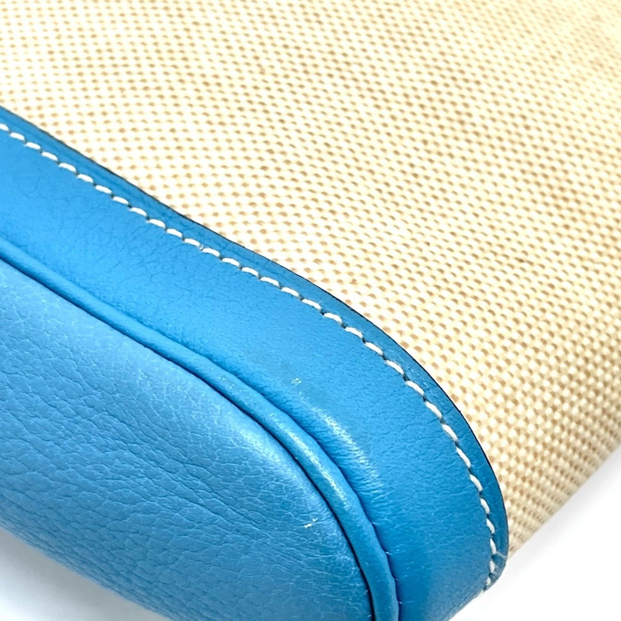 Hermes Equi Blue Paradise Toile H Taurillon Clemence Leather Clutch Bag Pouch (Pre-Owned)
