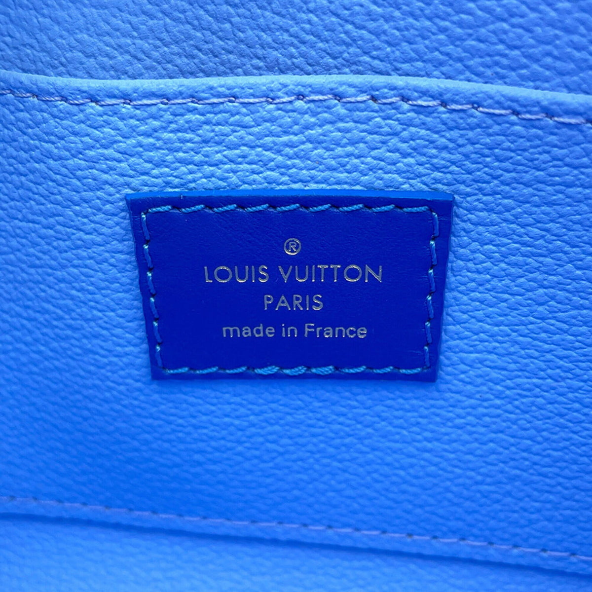 Louis Vuitton Monogram Blue Cream Monogram Pochette Pouch (Pre-Owned)