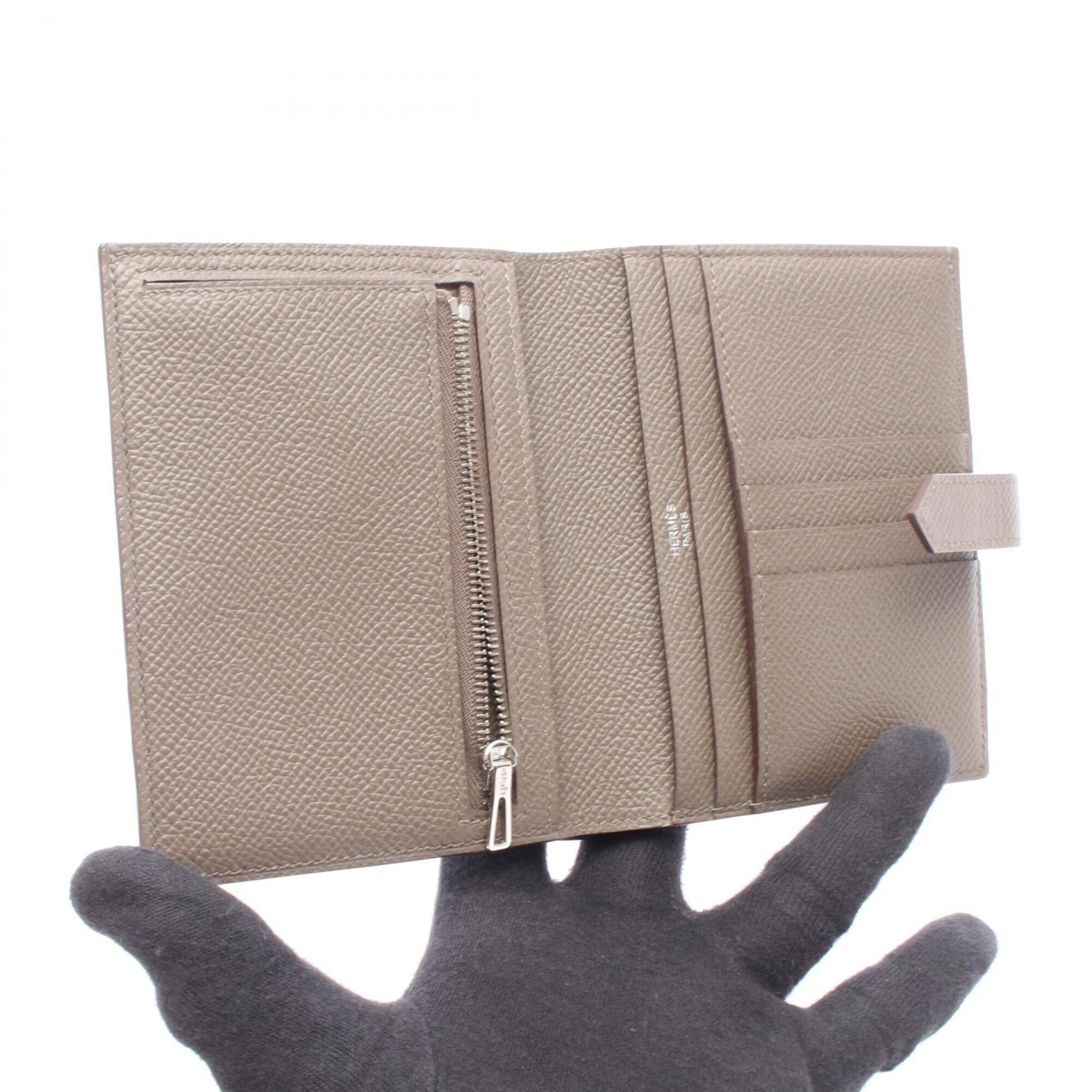 Hermes Beige Etain Leather Wallet (Bi-Fold) (Pre-Owned)