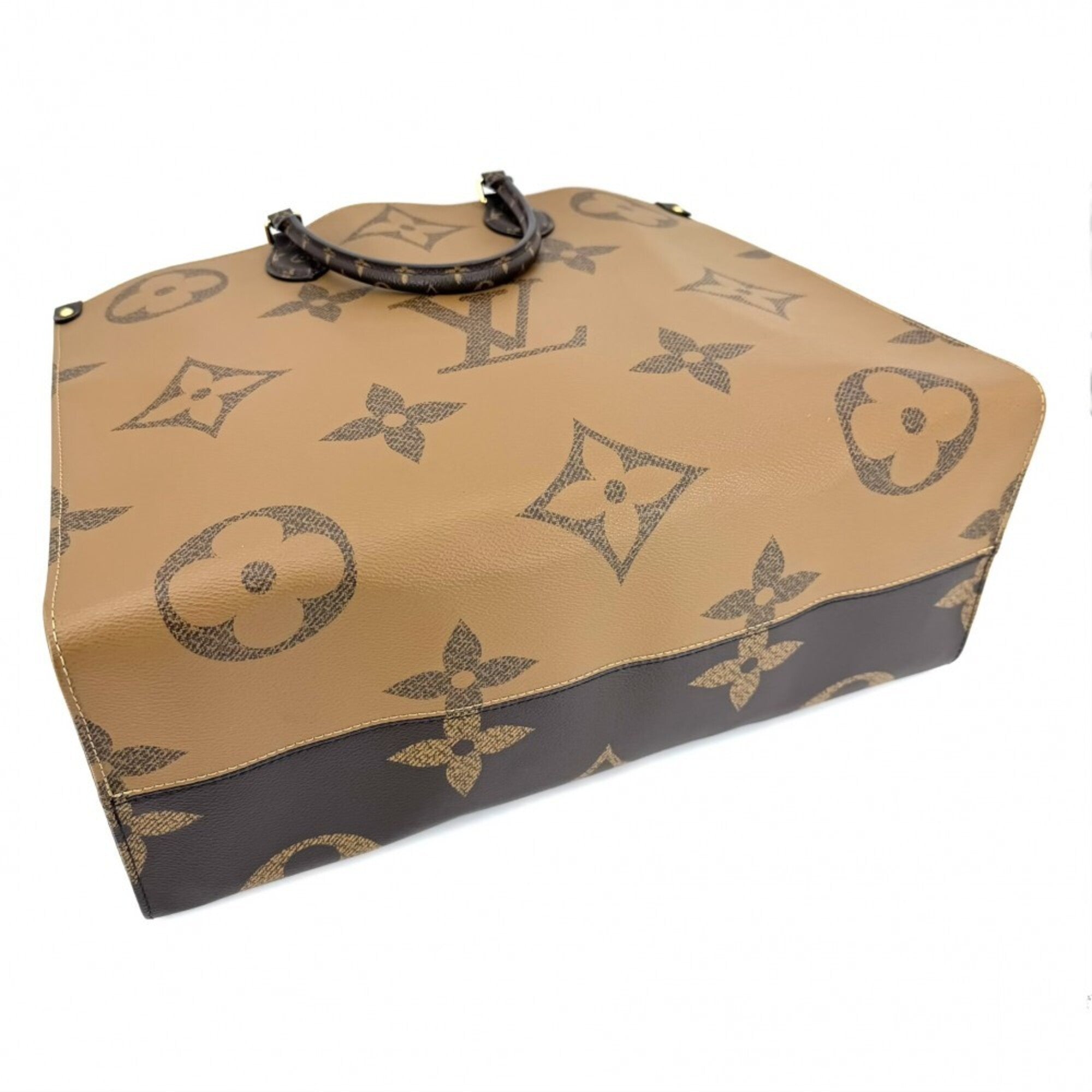Louis Vuitton Beige Brown Monogram Reverse Monogram Handbag Tote Bag (Pre-Owned)