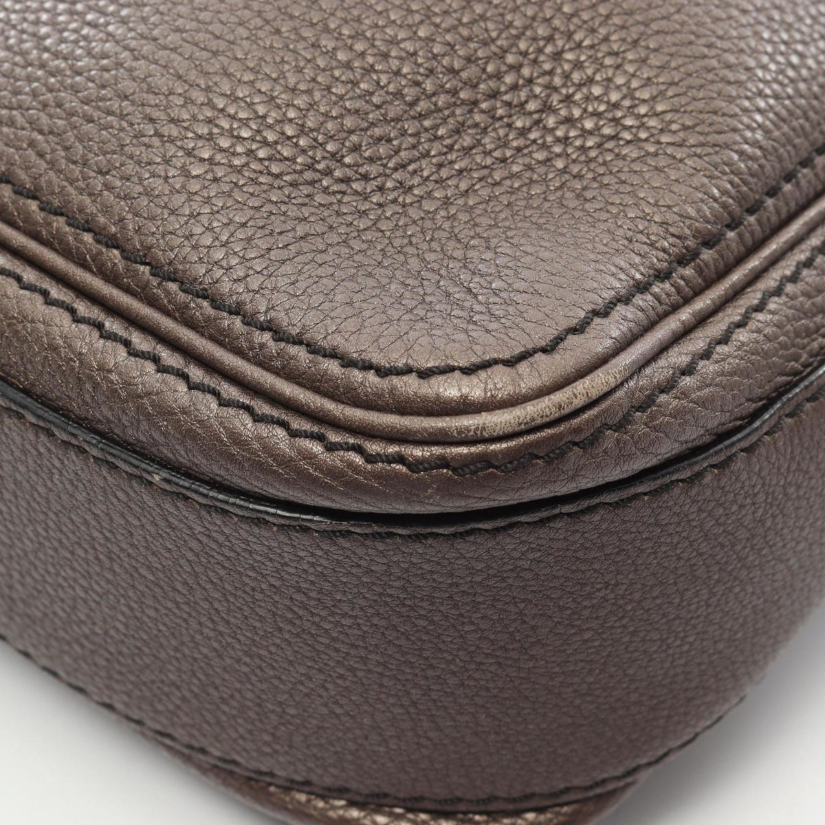 Celine Brown Leather Handbag Messenger Bag Shoulder Bag (Pre-Owned)