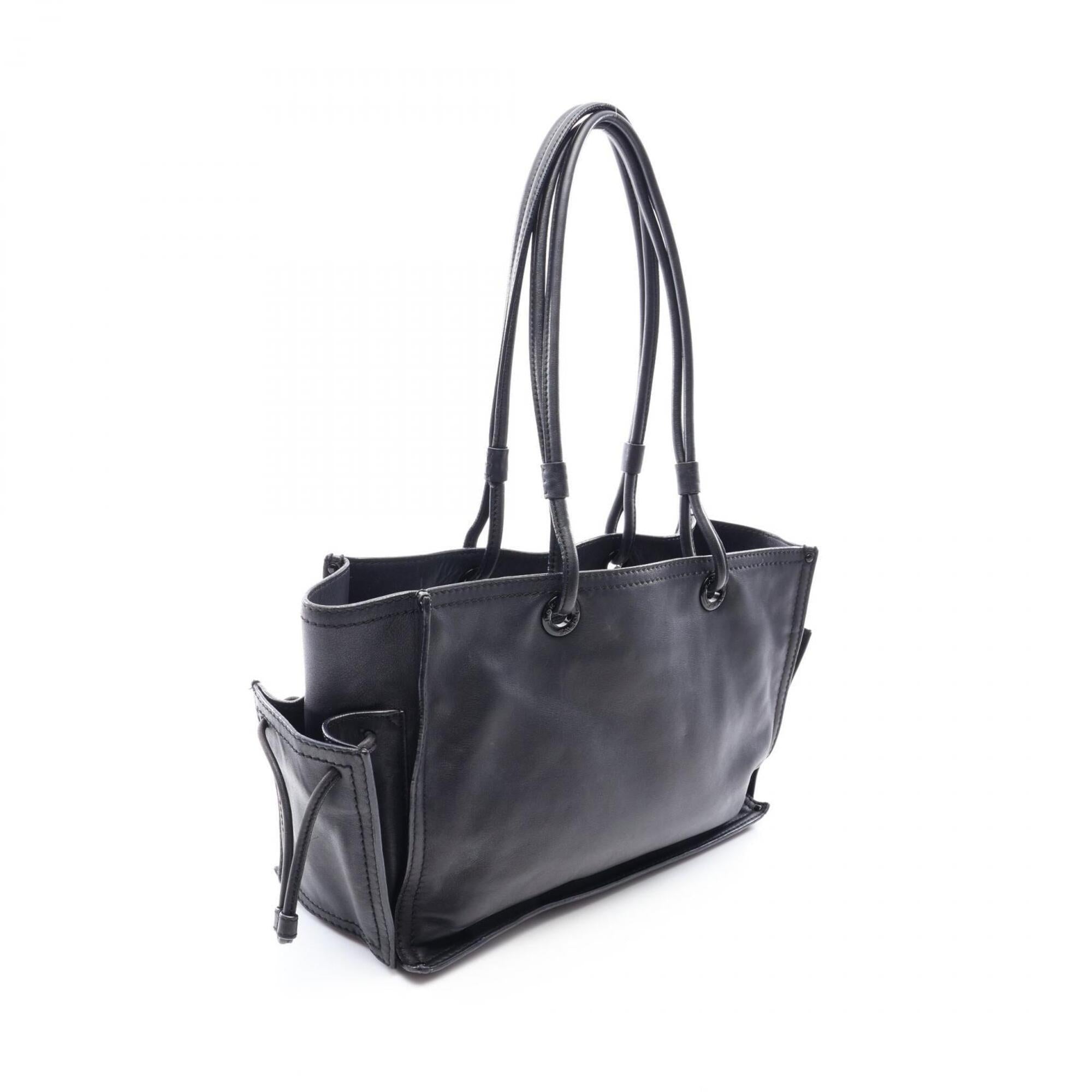 Loewe Black Leather Handbag Tote Bag (Pre-Owned)