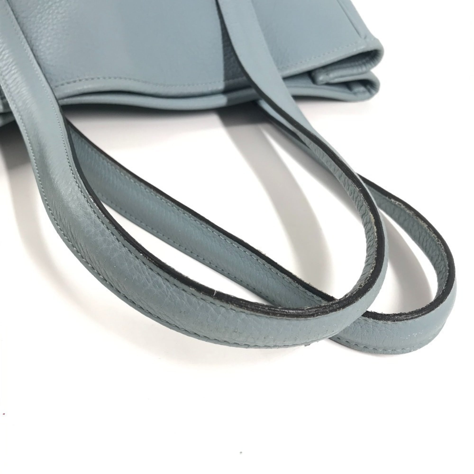 Hermes Blue Taurillon Clemence Leather Shoulder Bag Tote Bag (Pre-Owned)