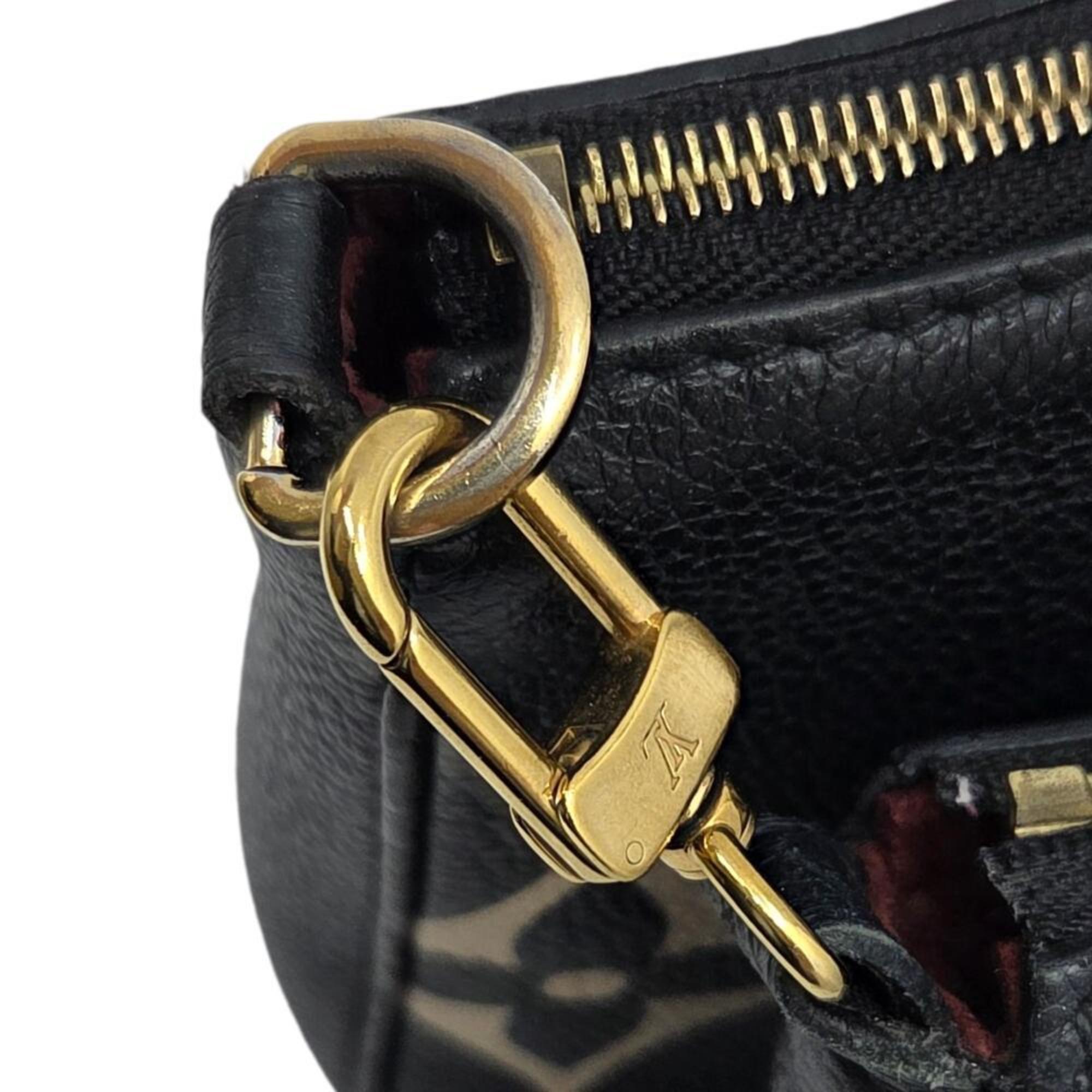 Louis Vuitton Beige Black Monogram Empreinte Pochette Shoulder Bag (Pre-Owned)