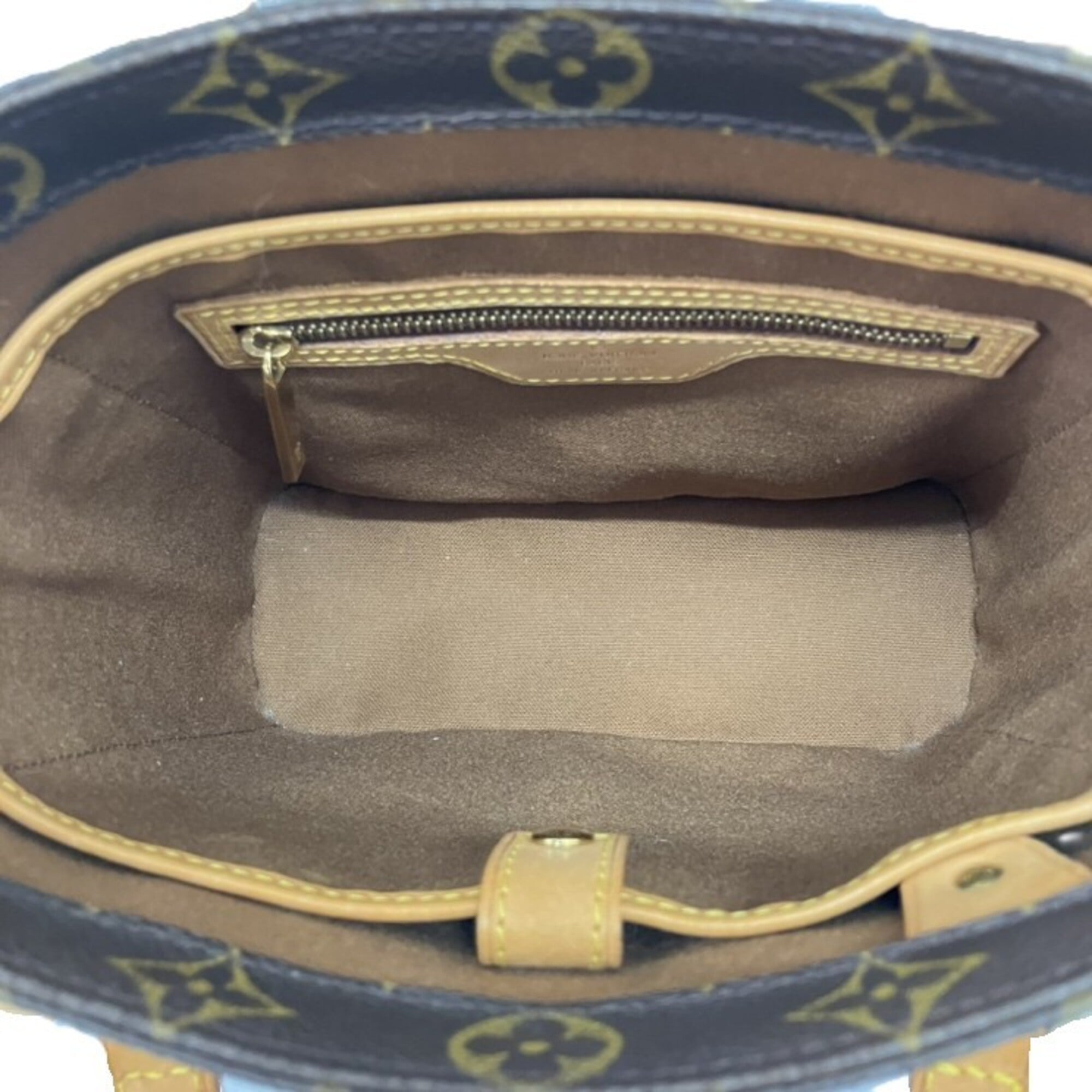 Louis Vuitton Monogram Brown Leather Tote Bag (Pre-Owned)