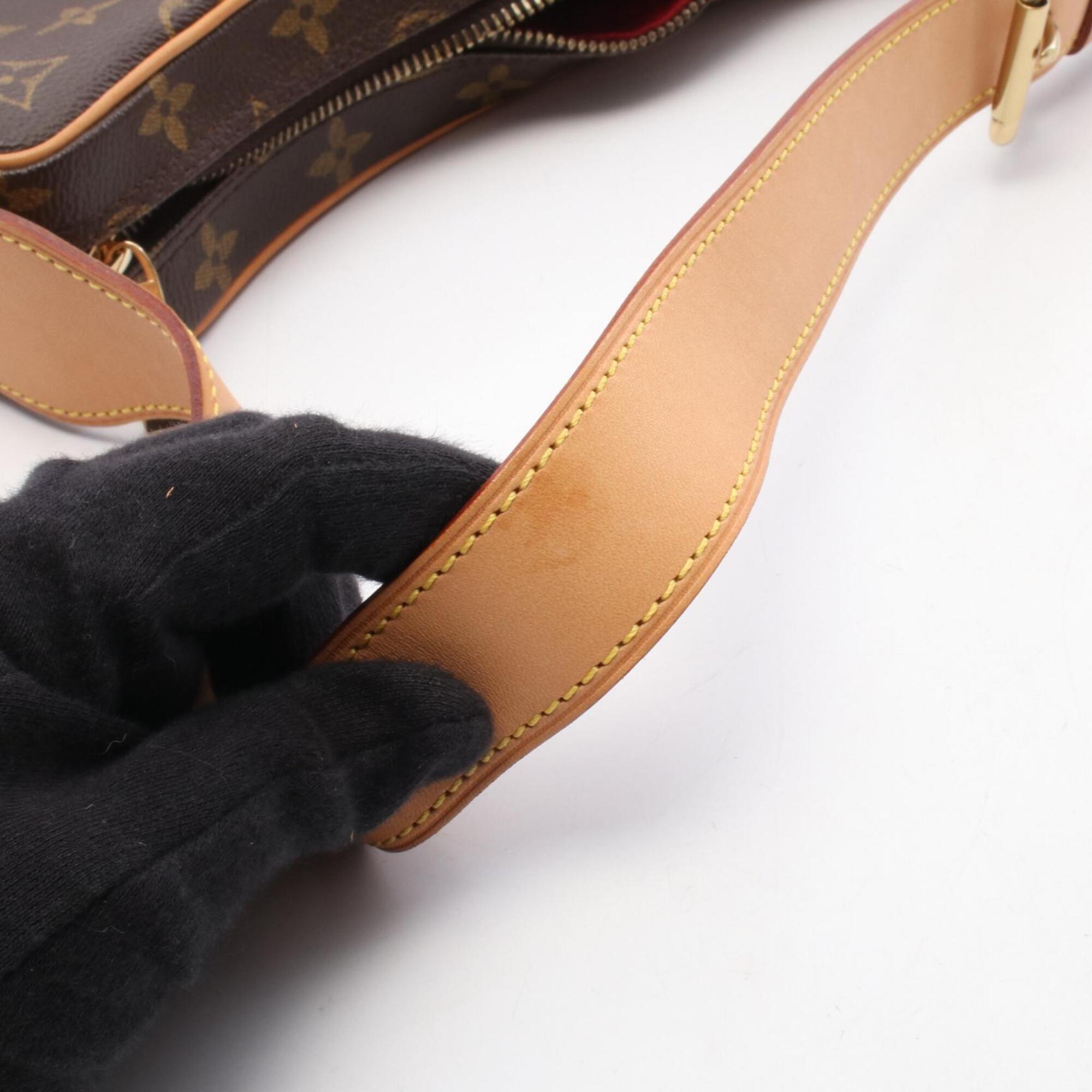 Louis Vuitton Brown Monogram Coated Canvas Leather Handbag Shoulder Bag (Pre-Owned)