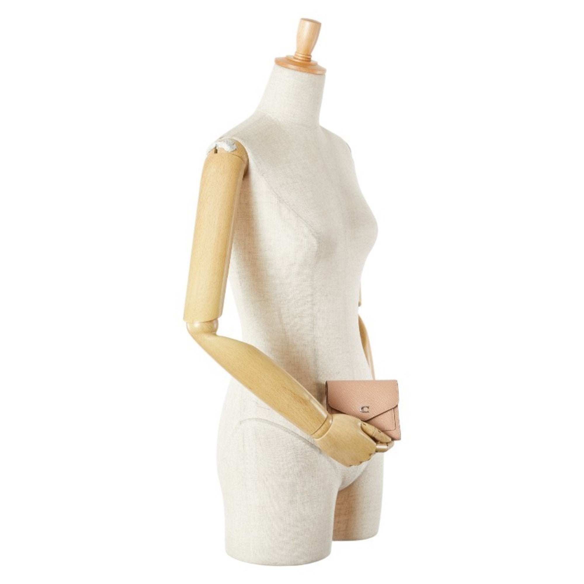 Coach Beige Leather Wallet (Tri-Fold) (Pre-Owned)