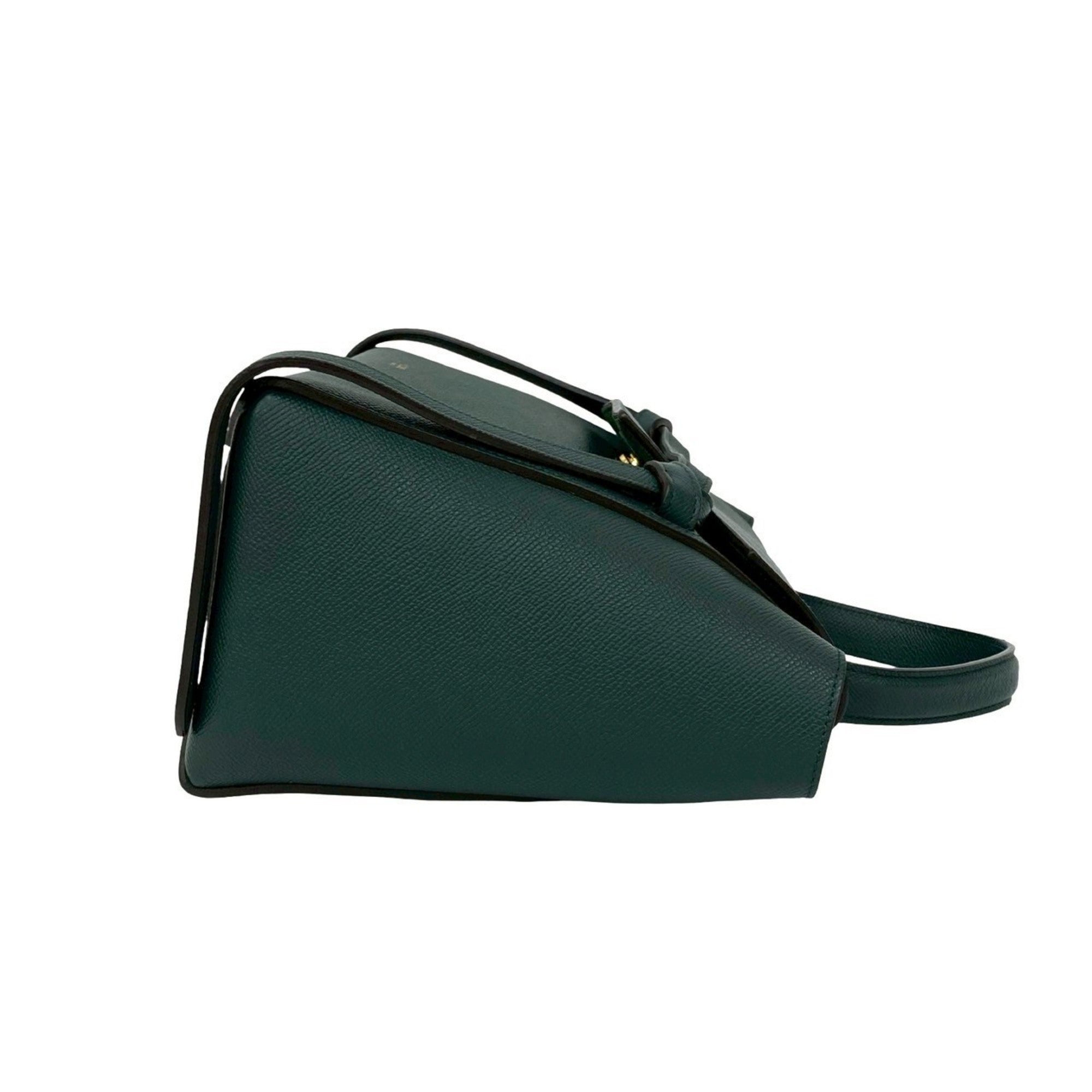 Celine Green Leather Handbag Pochette Shoulder Bag (Pre-Owned)