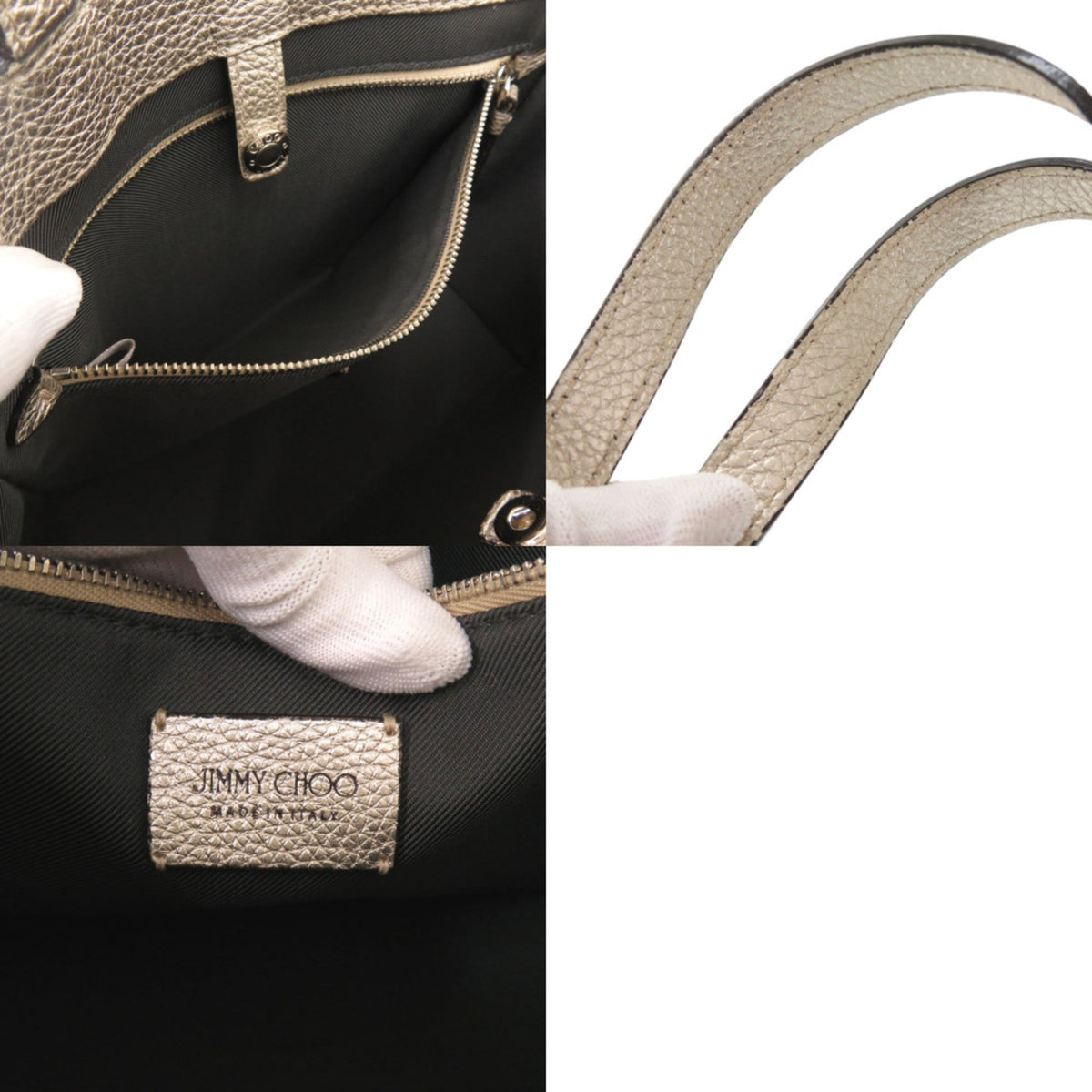 Jimmy Choo Gold Leather Handbag (Pre-Owned)