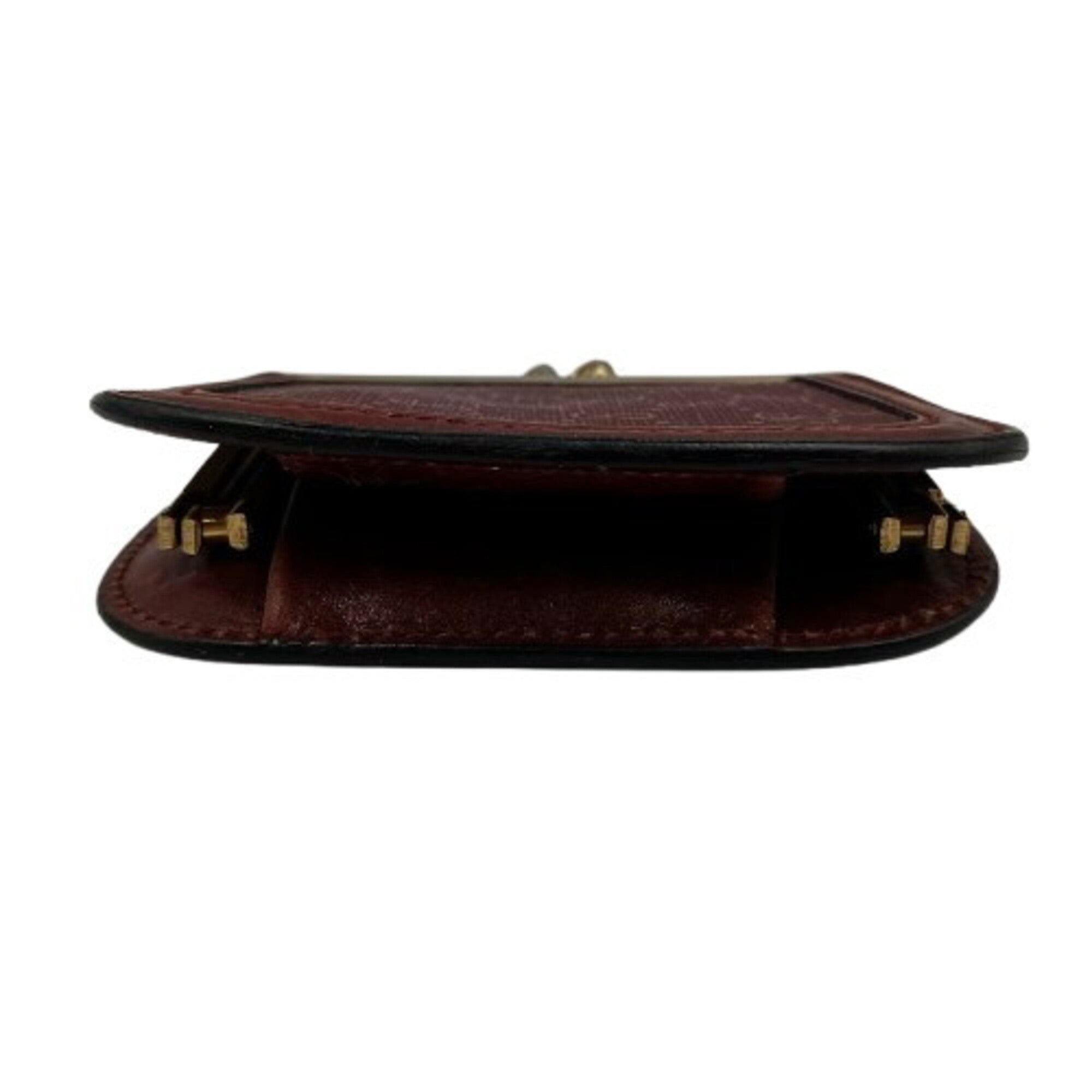 Gucci Bordeaux Leather Coin Purse/Coin Case (Pre-Owned)